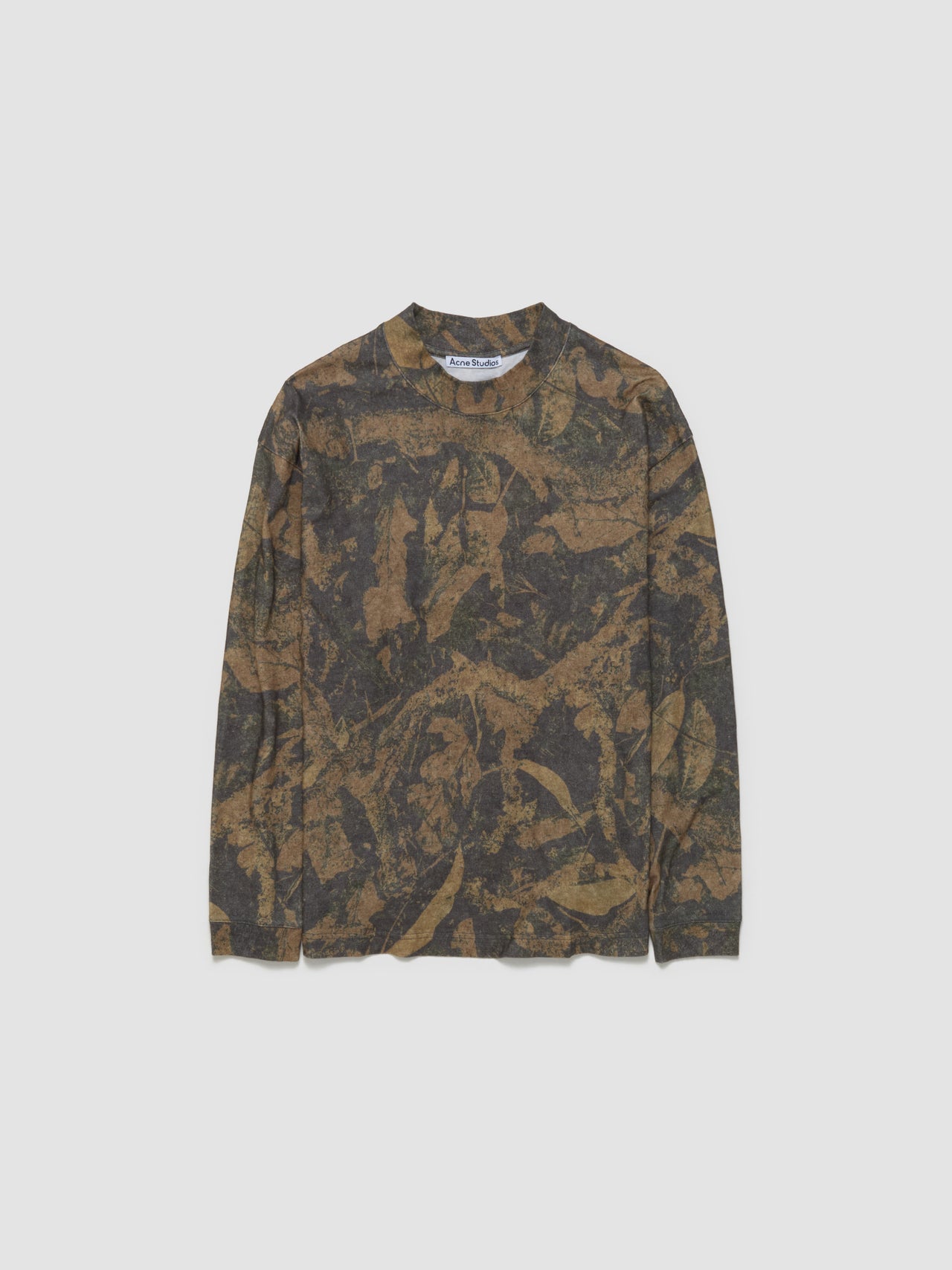 Crew Neck Sweater in Mud Brown Camo