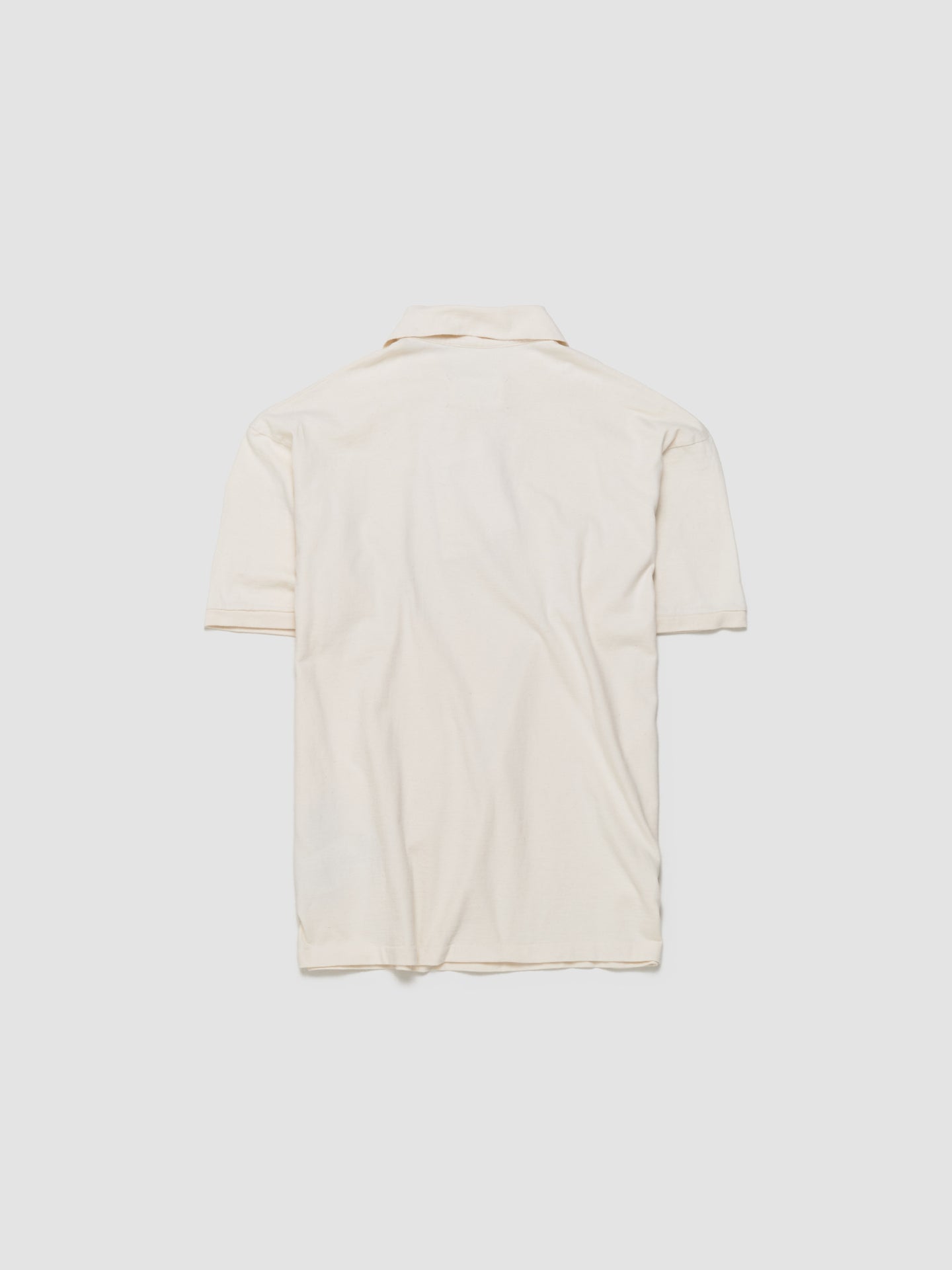 Short Sleeve Polo T-Shirt in Off-White