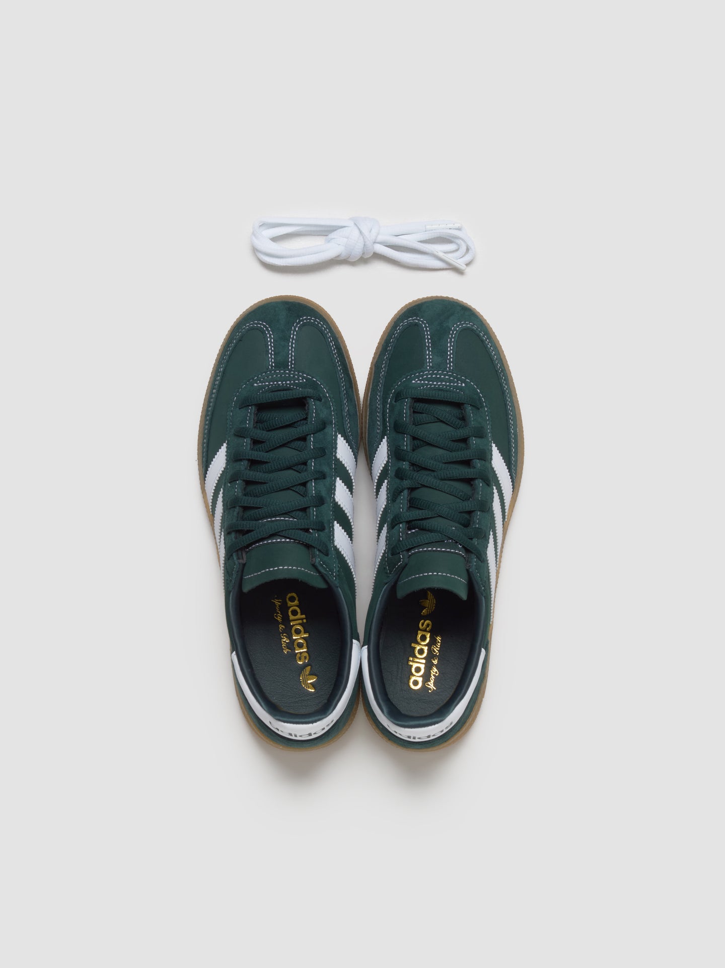 x Sporty & Rich Handball Spezial Sneaker in Dark Green & White