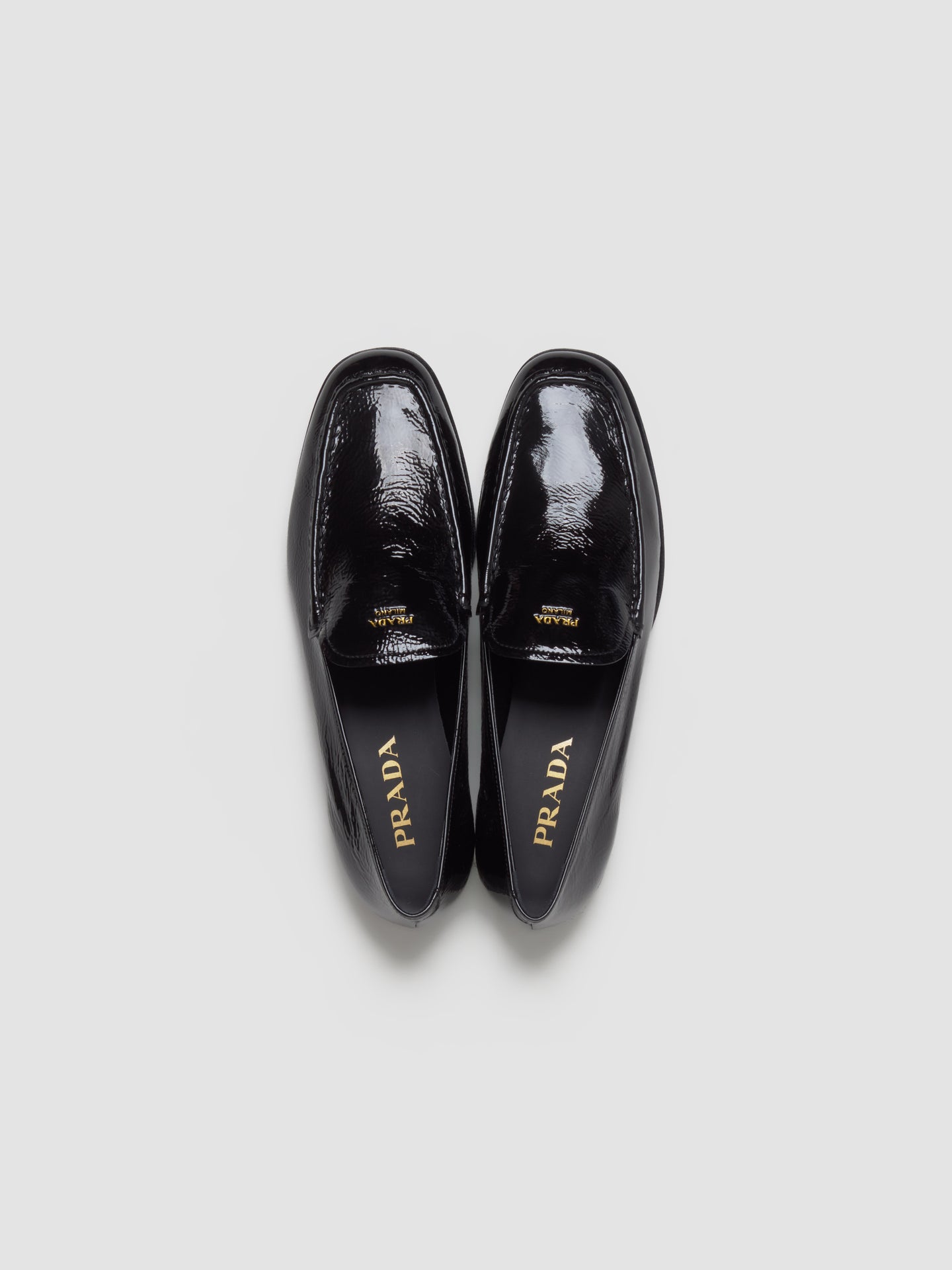 Naplak Patent Leather Loafers in Black