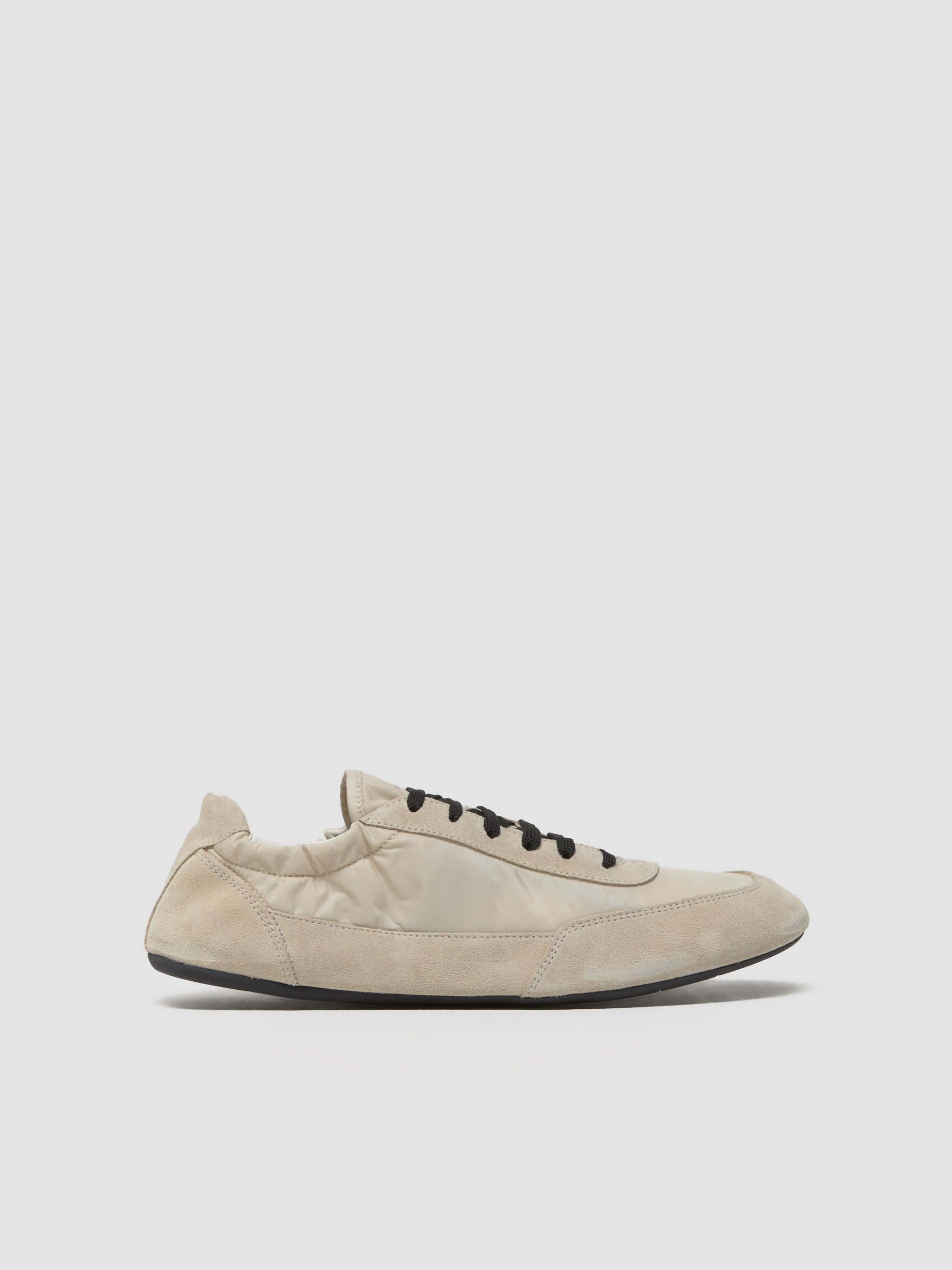 Collapse Re-Nylon And Suede Sneaker in Beige