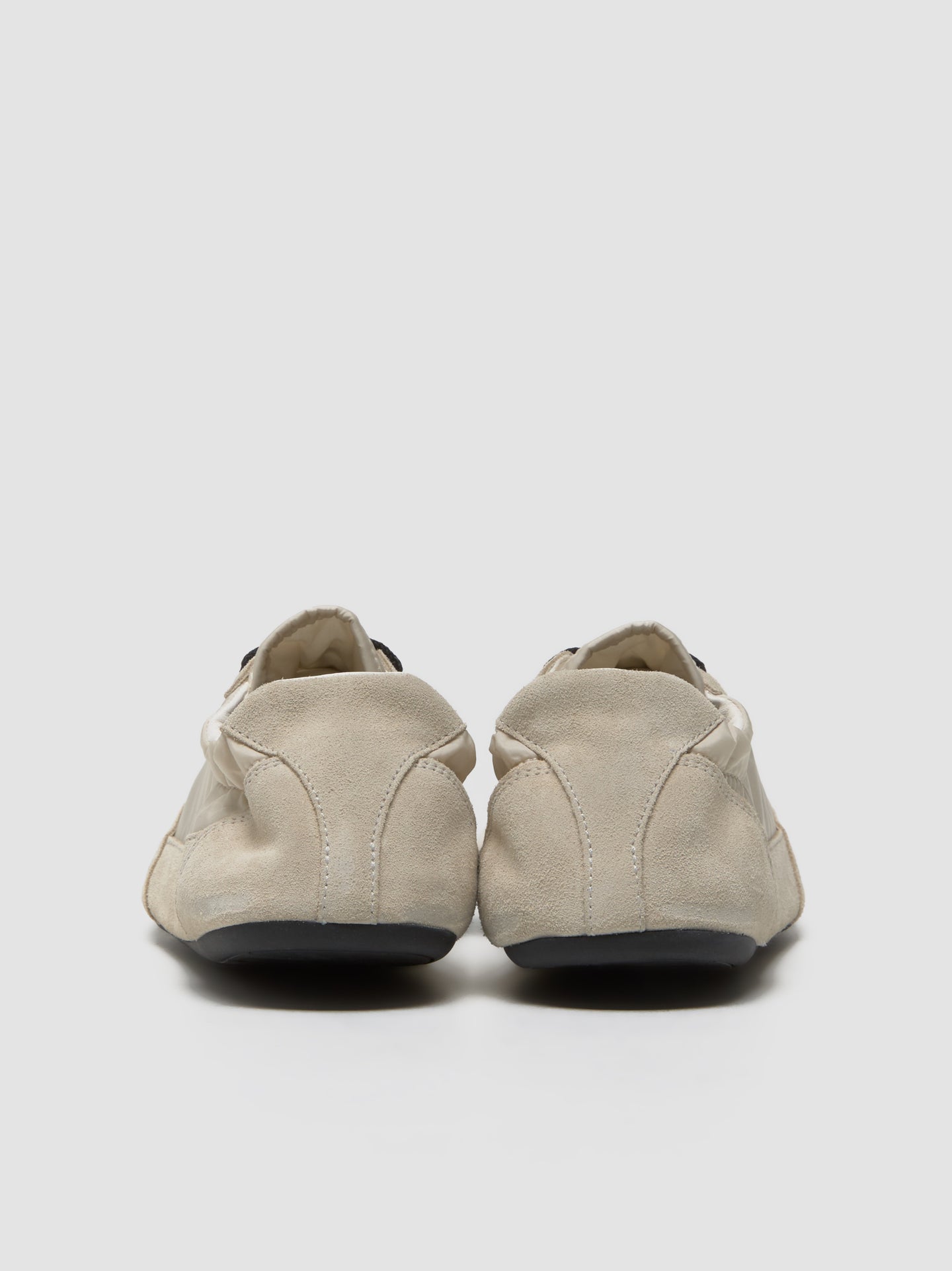 Collapse Re-Nylon And Suede Sneaker in Beige