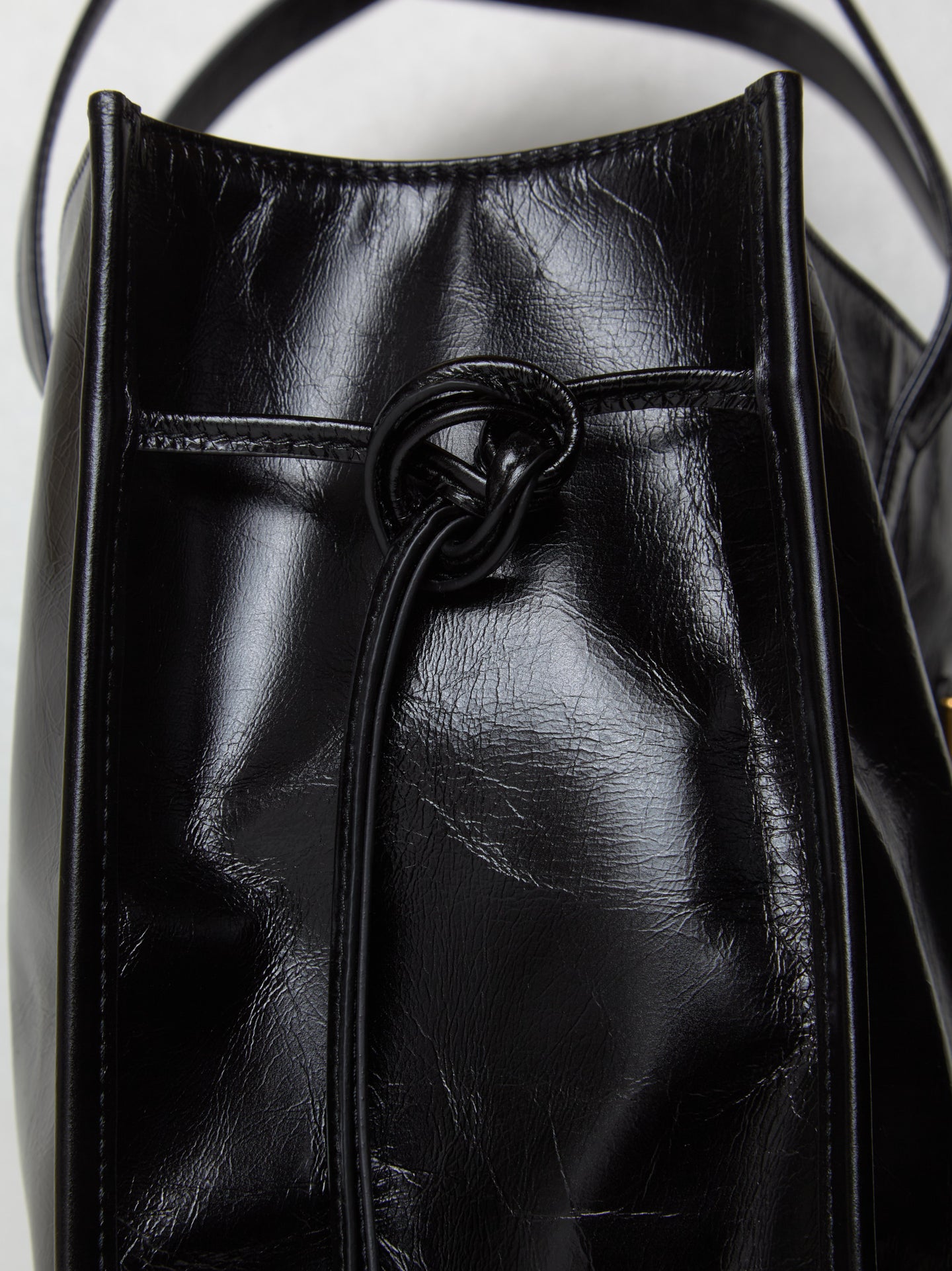 Large Leather Tote Bag in Black