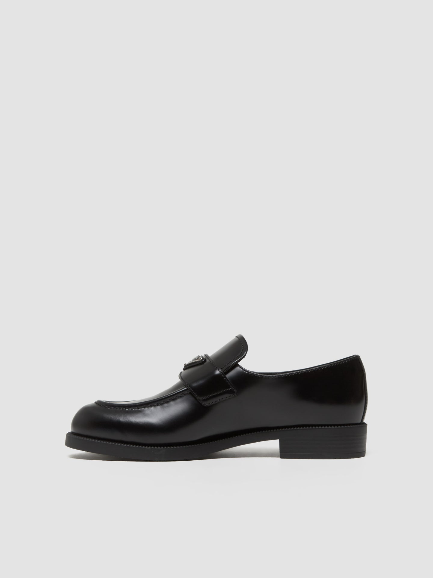 Women's Brushed Leather Loafers in Black