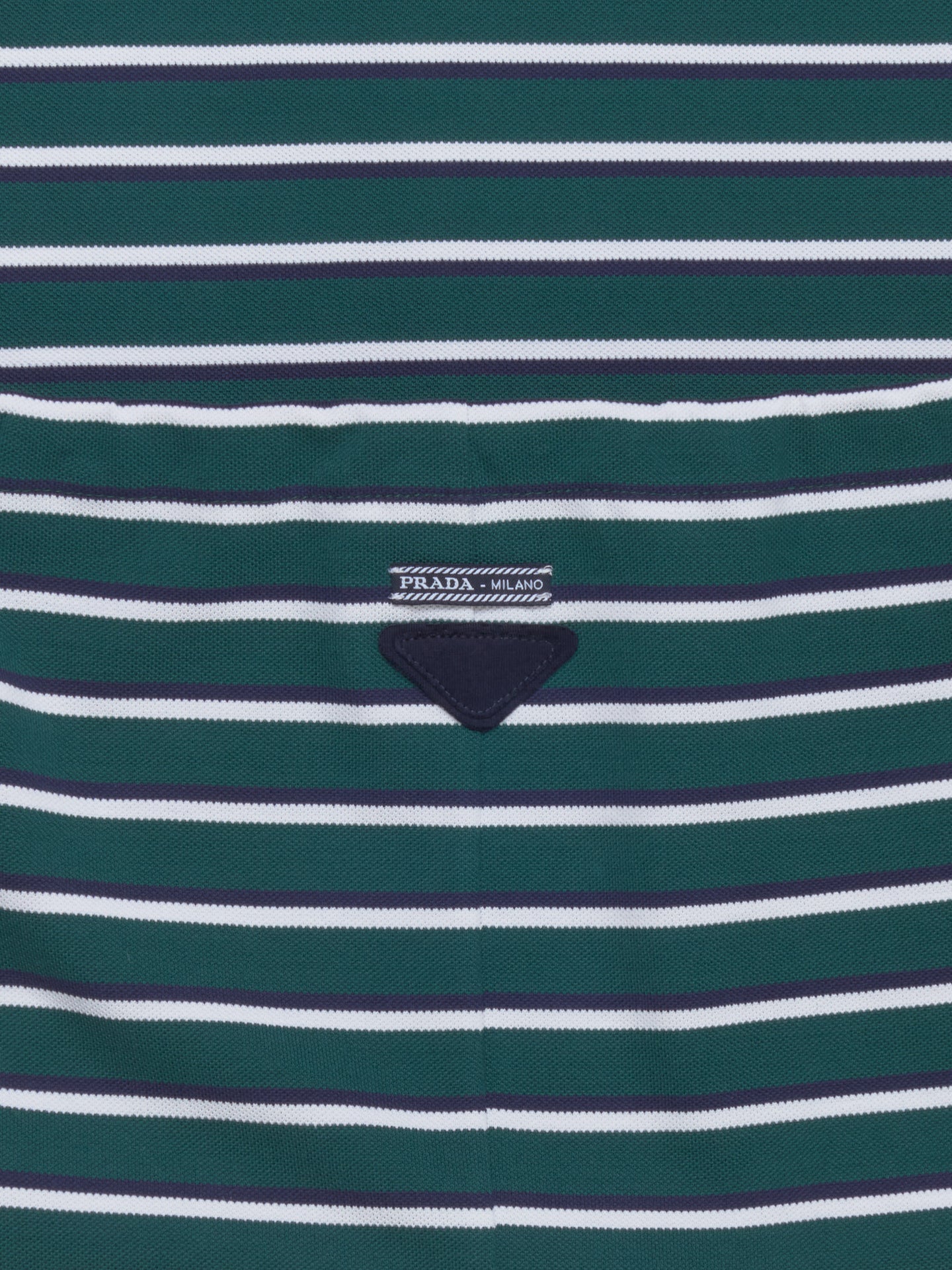 Striped Piquet Midi Skirt in Green & Blue