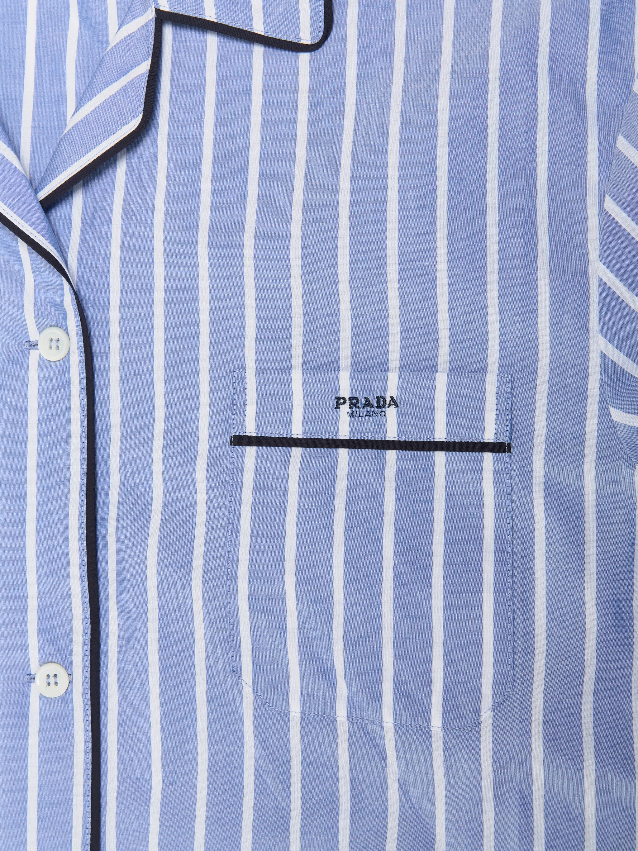 Striped Chambray Shirt in Sapphire Blue