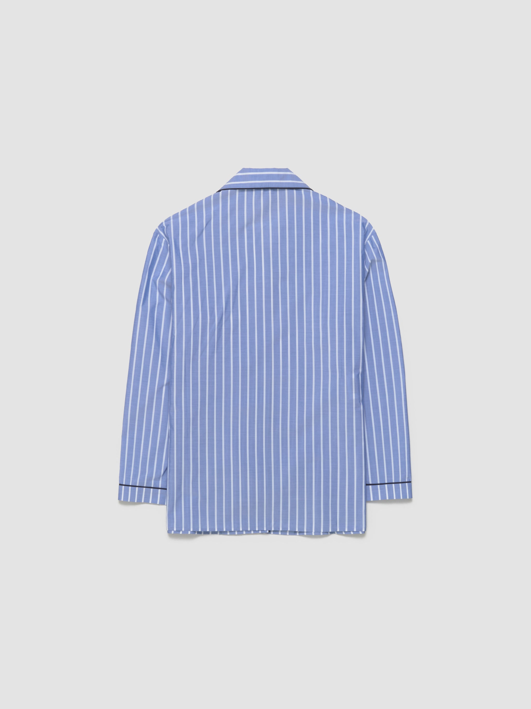 Striped Chambray Shirt in Sapphire Blue