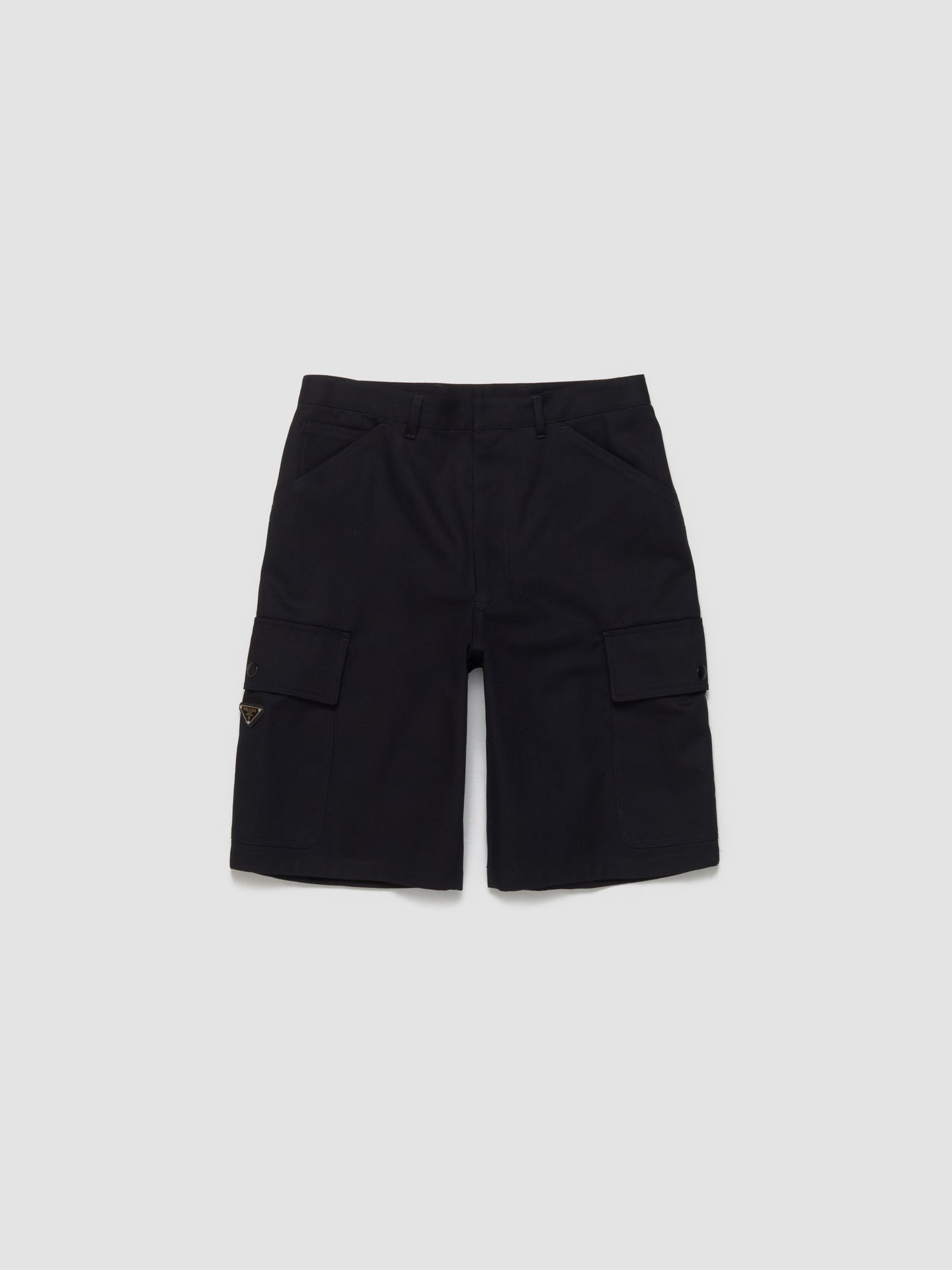 Cotton Bermuda Shorts in Black