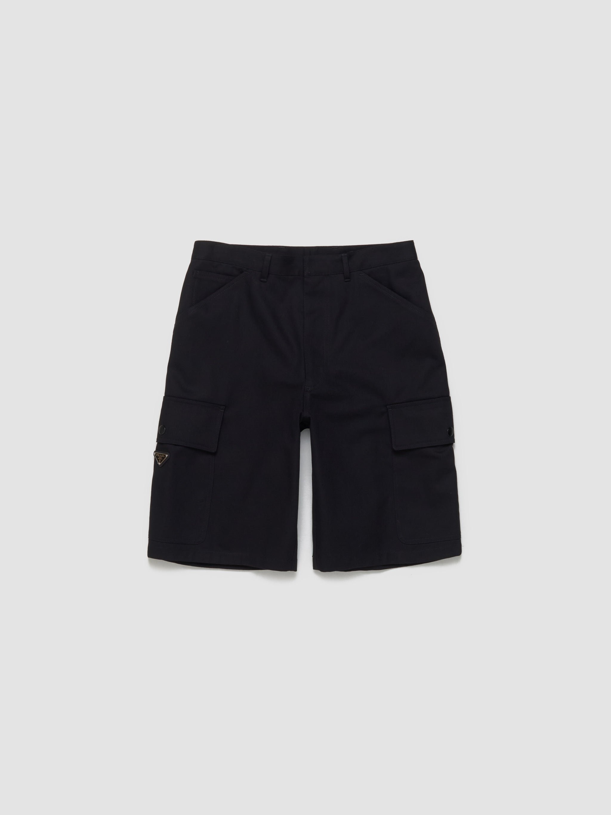 Cotton Bermuda Shorts in Black