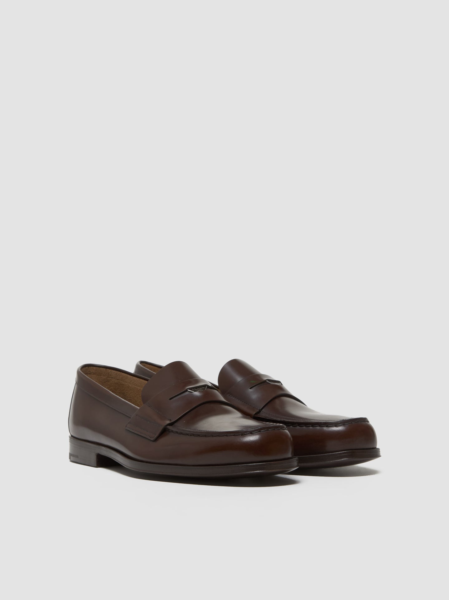 Brushed Leather Loafers in Sienna