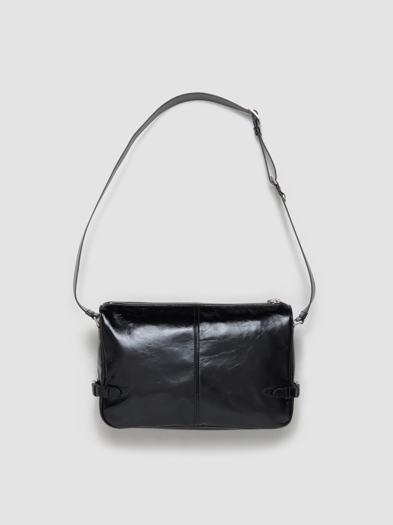 Leather Shoulder Bag in Black