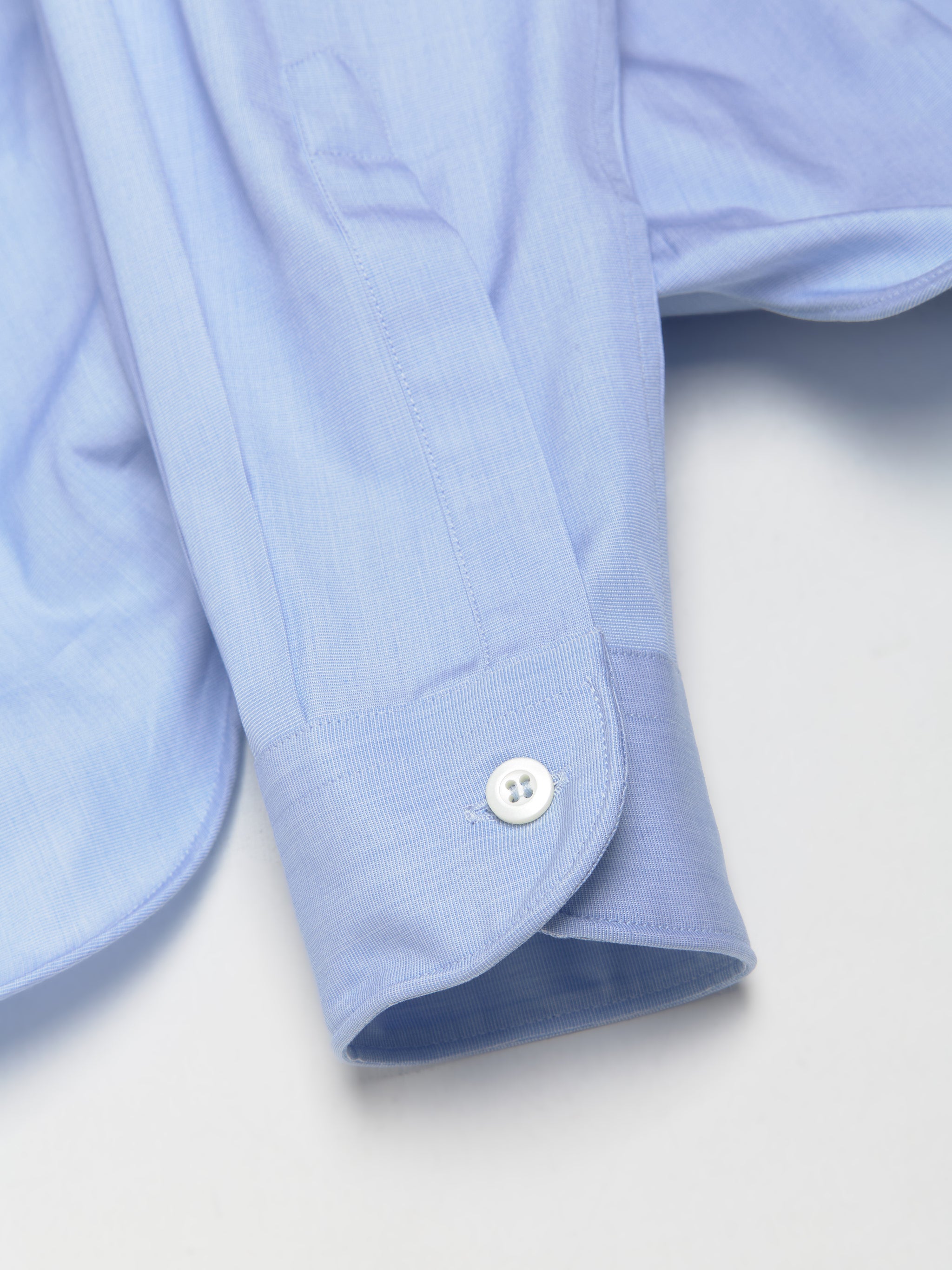 Twisted Hem Shirt in Light Blue