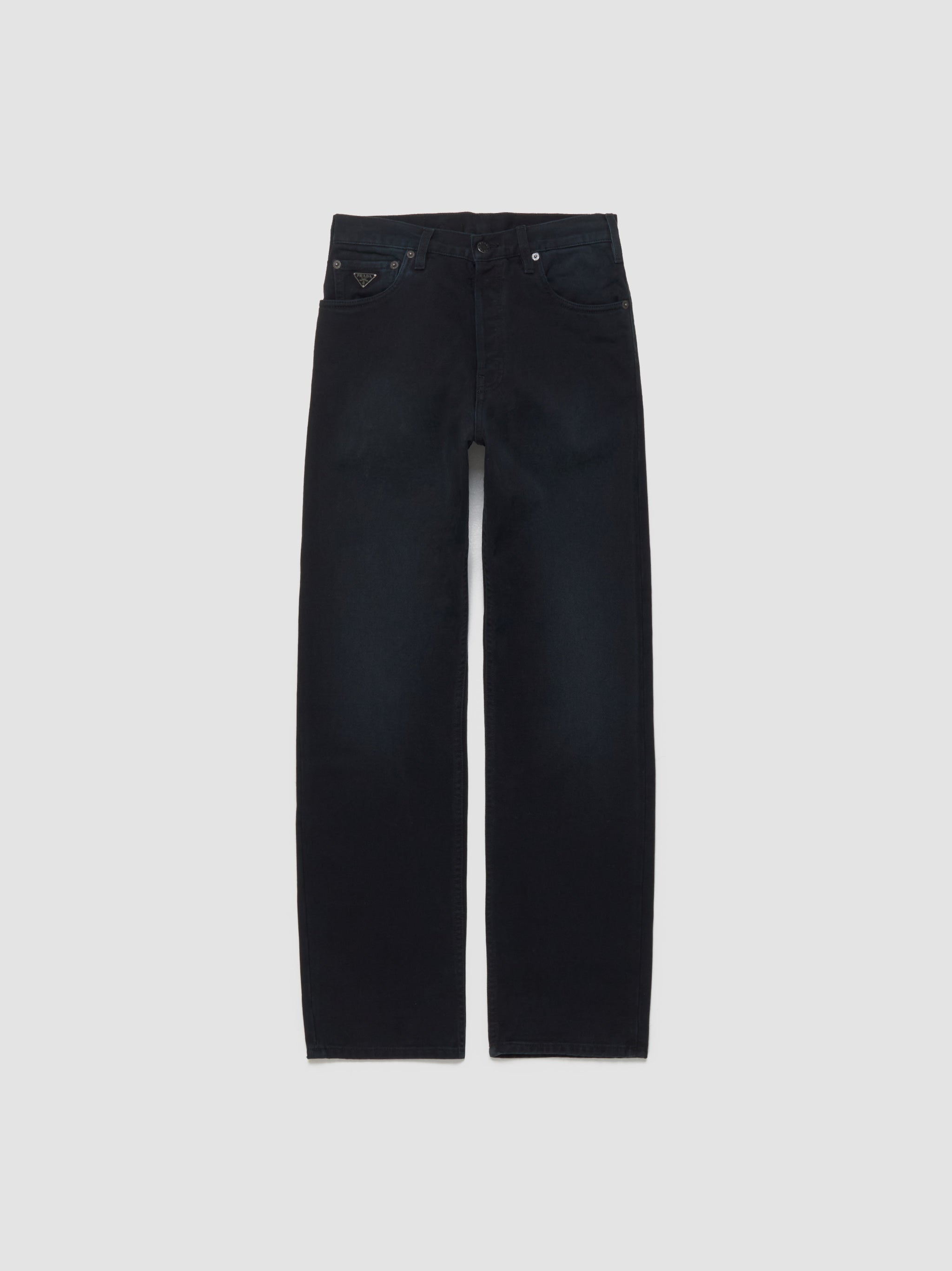 Denim Cotton Pants in Black