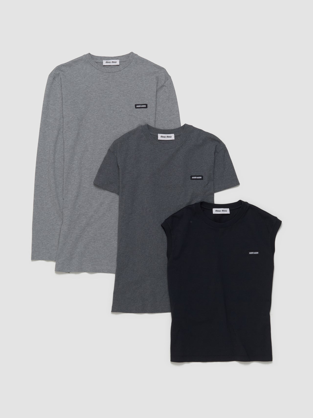 Set of 3 Jersey T-shirts in Grey