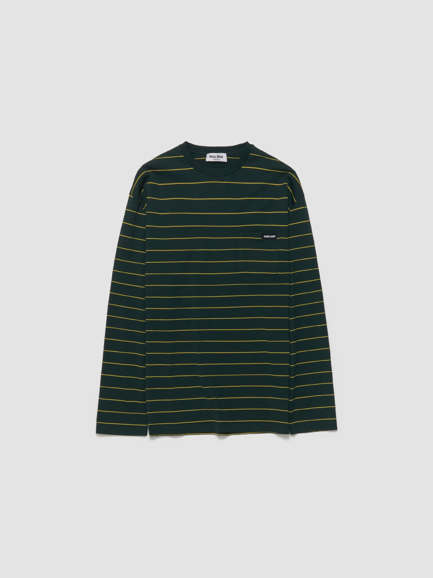 Striped Long Sleeve T-Shirt in Green & Yellow