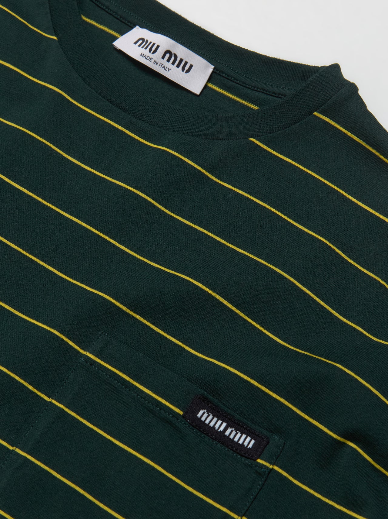 Striped Long Sleeve T-Shirt in Green & Yellow