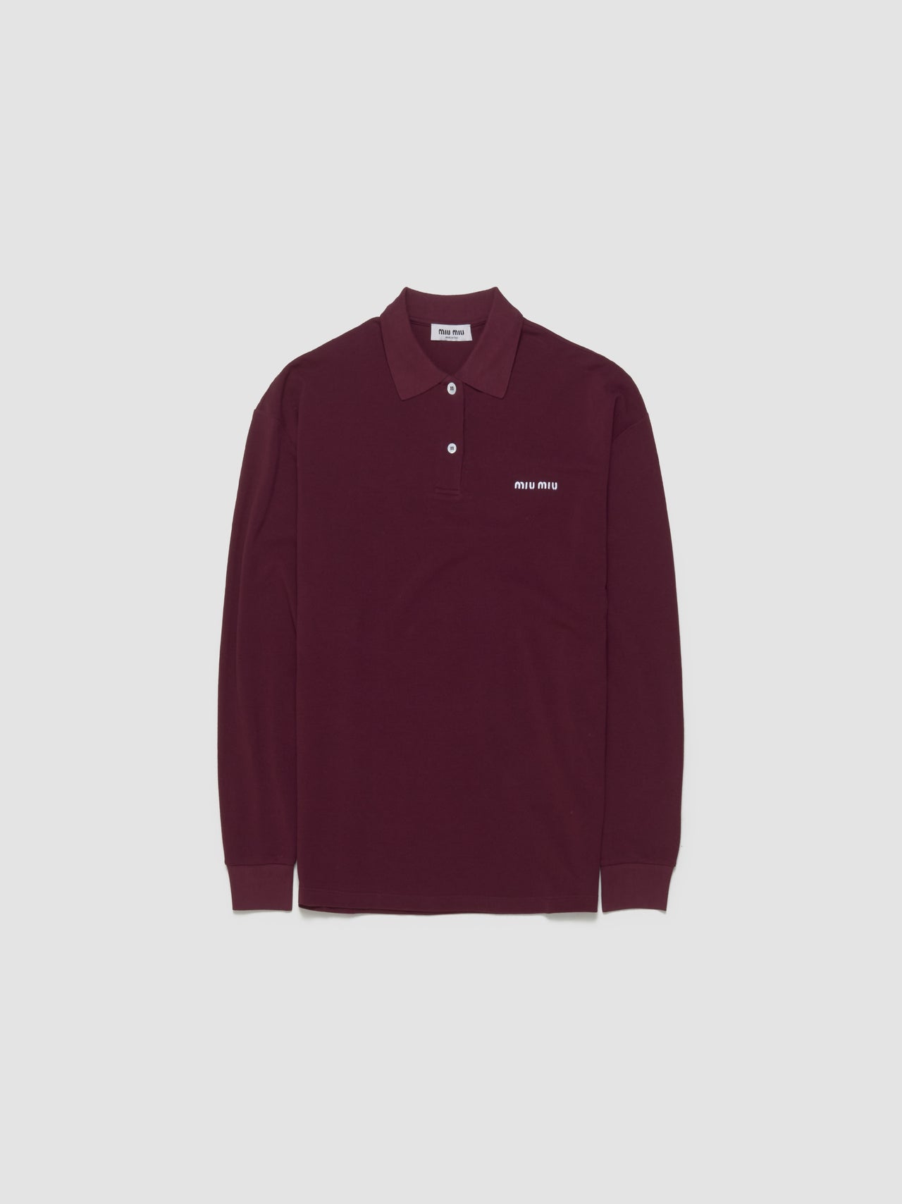 Cotton Piqué Polo Shirt in Burgundy