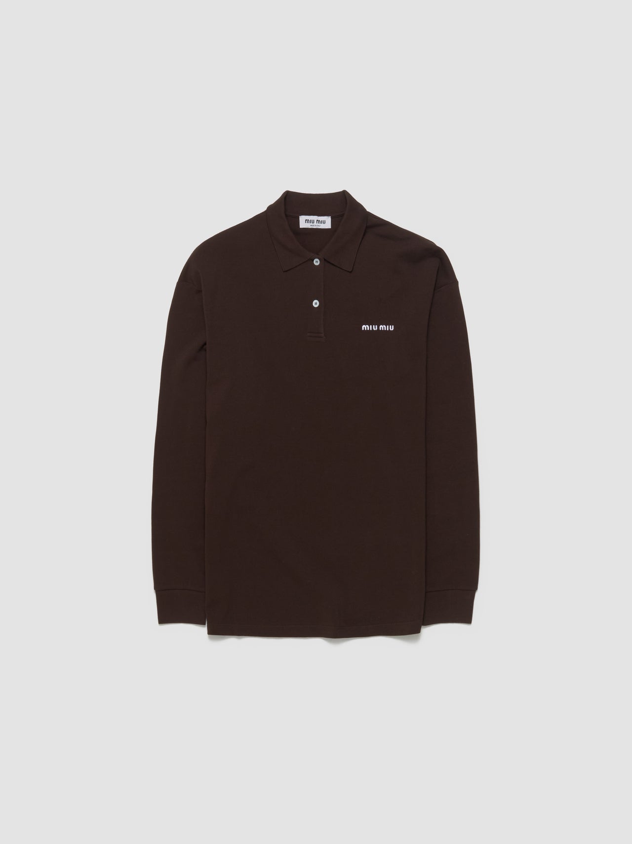 Cotton Piqué Polo Shirt in Brown