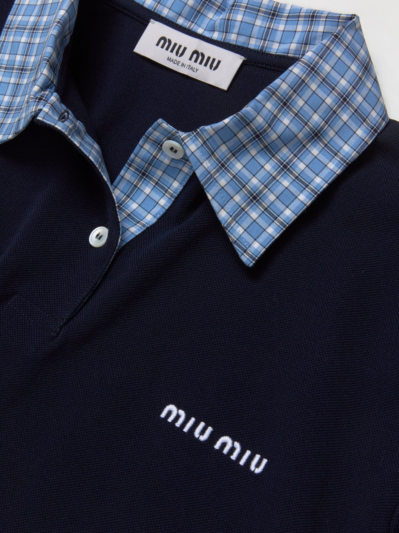 Polo Shirt with Contrast Trims in Blue