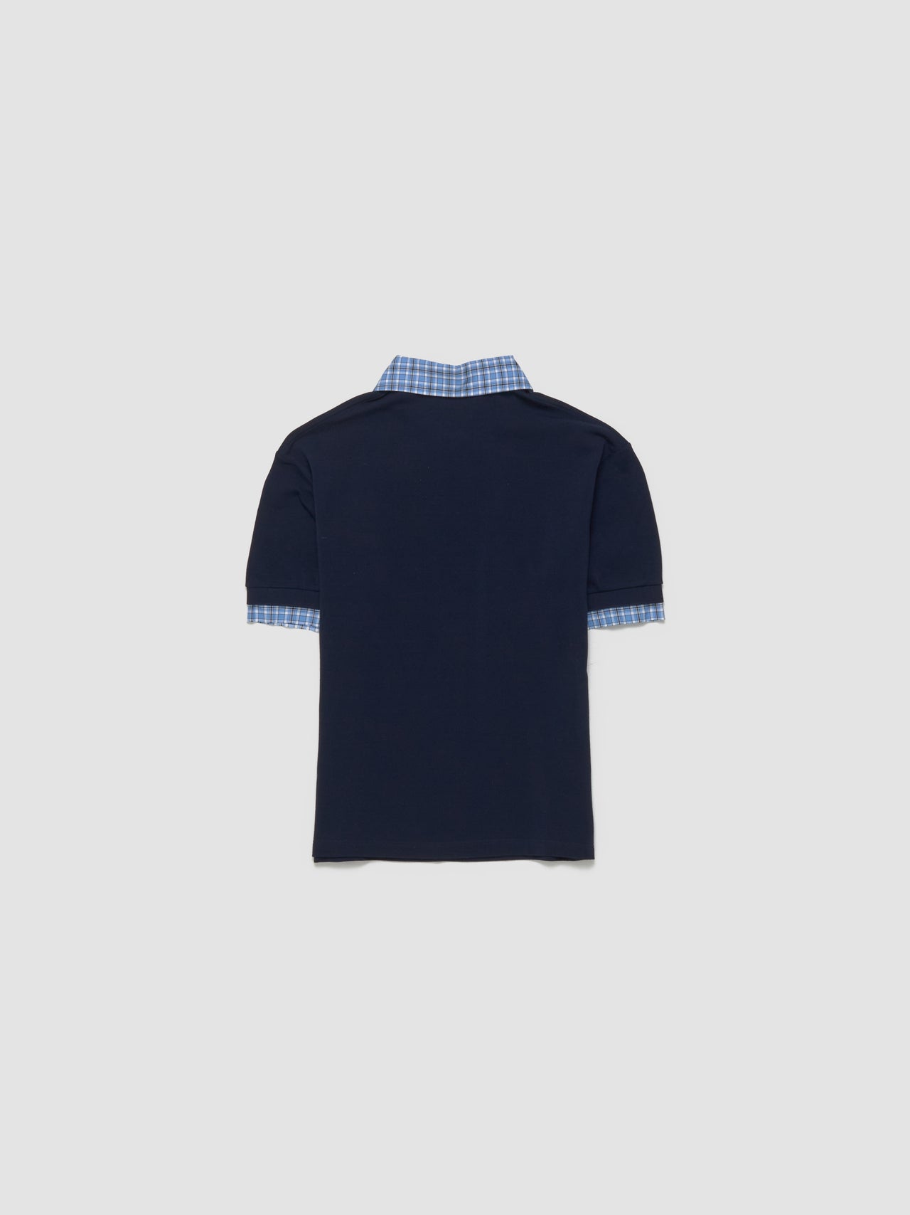 Polo Shirt with Contrast Trims in Blue