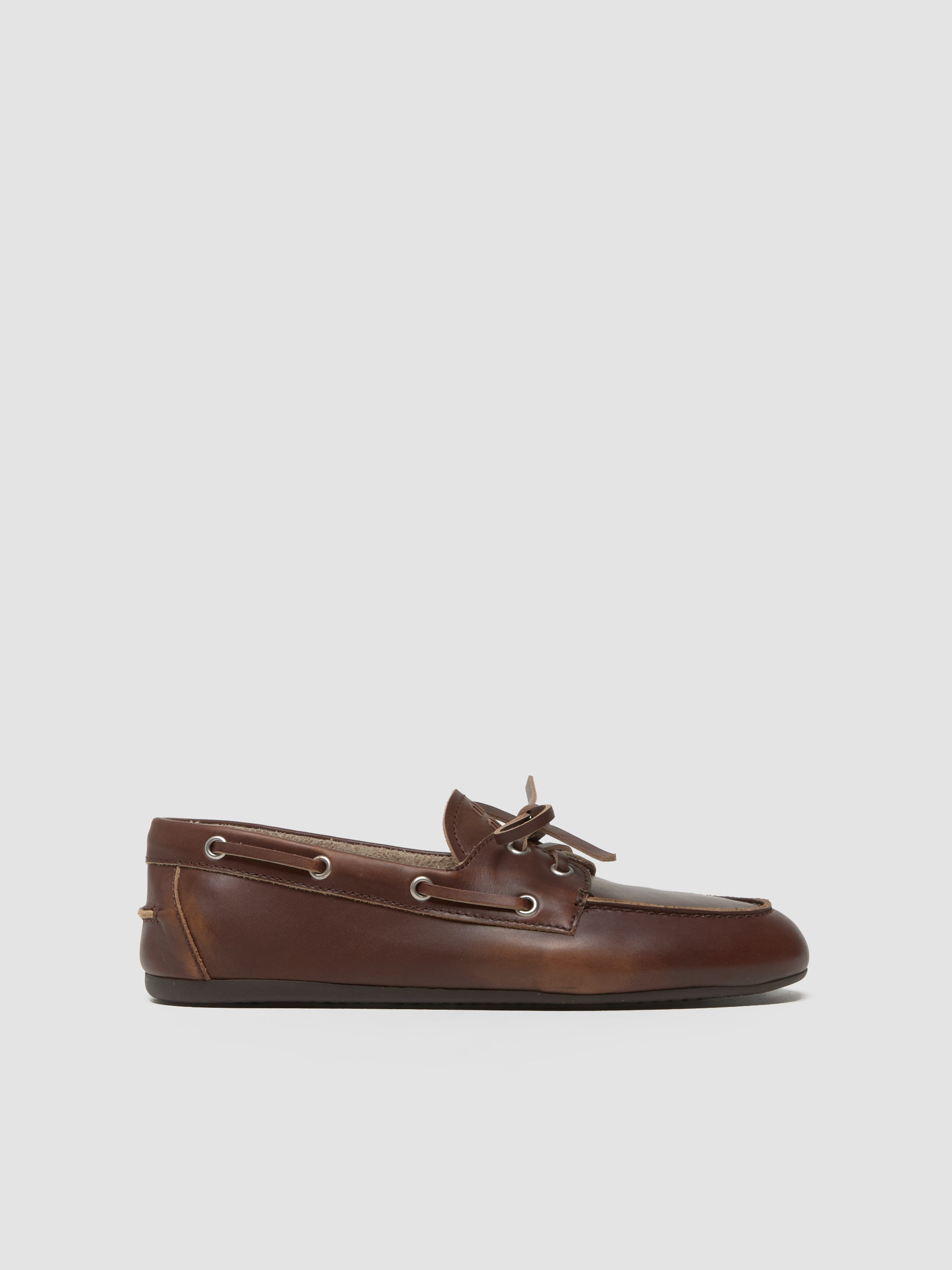 Unlined Bleached Loafers in Brown