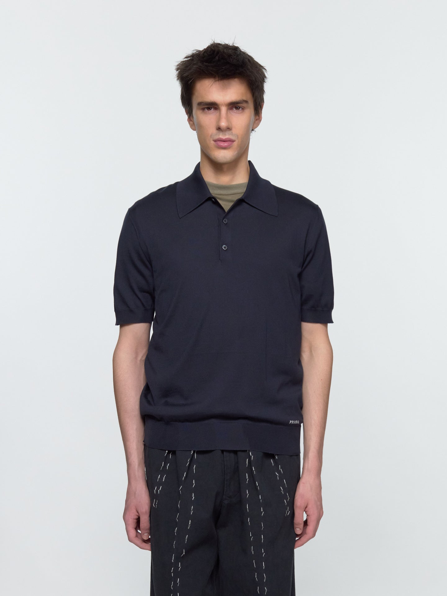 Silk Polo in Blue