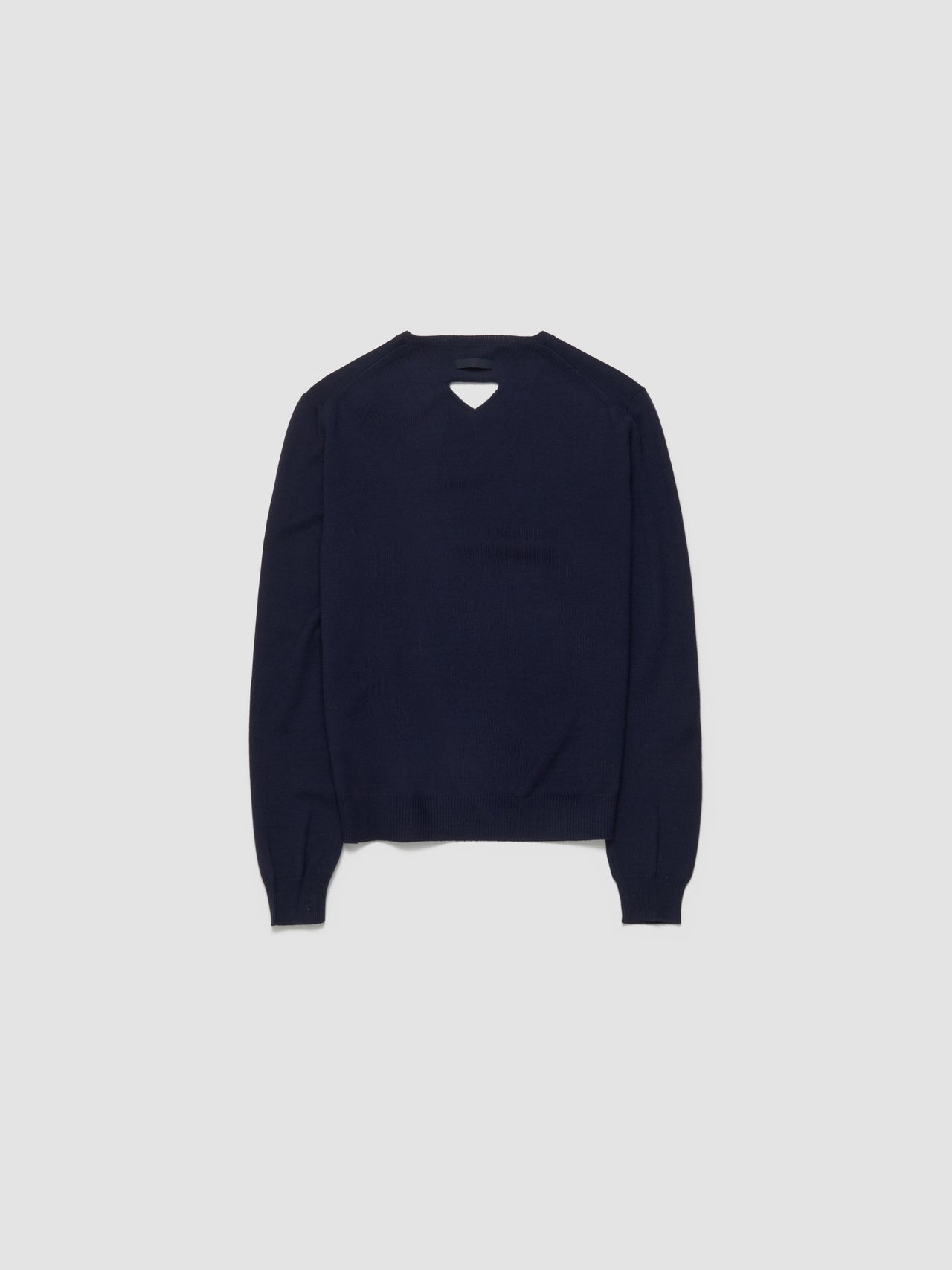 V-Neck Wool Sweater in Blue