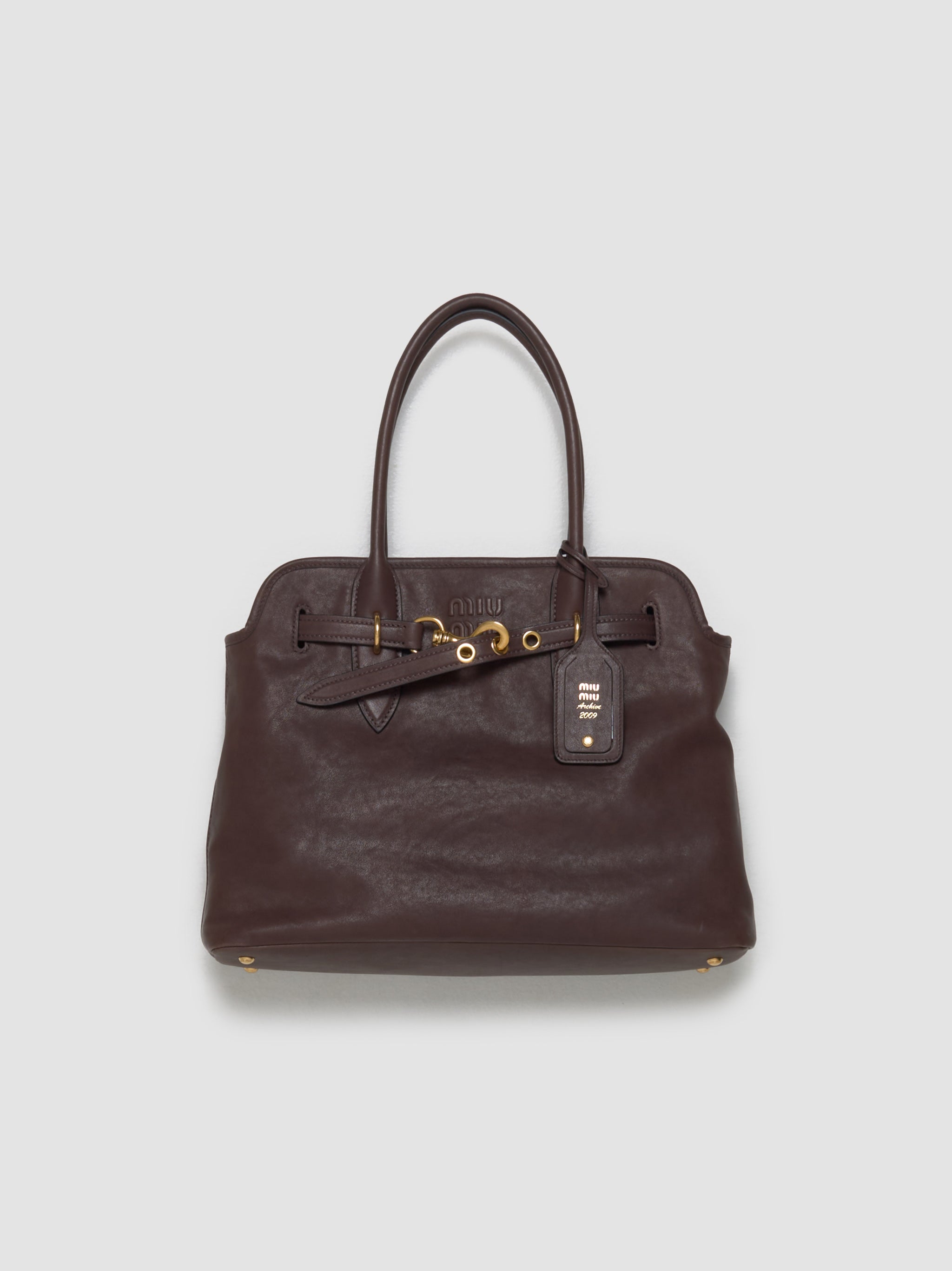 Aventure Nappa Leather Handbag in Briarwood