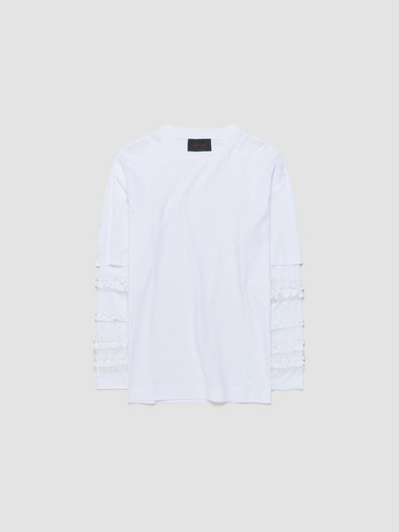 その他 Fitted Ruffle Frill T-Shirt - Simone Rocha - Cotton - White White Ruffle Frill T-shirt by Simone Rocha on Sale