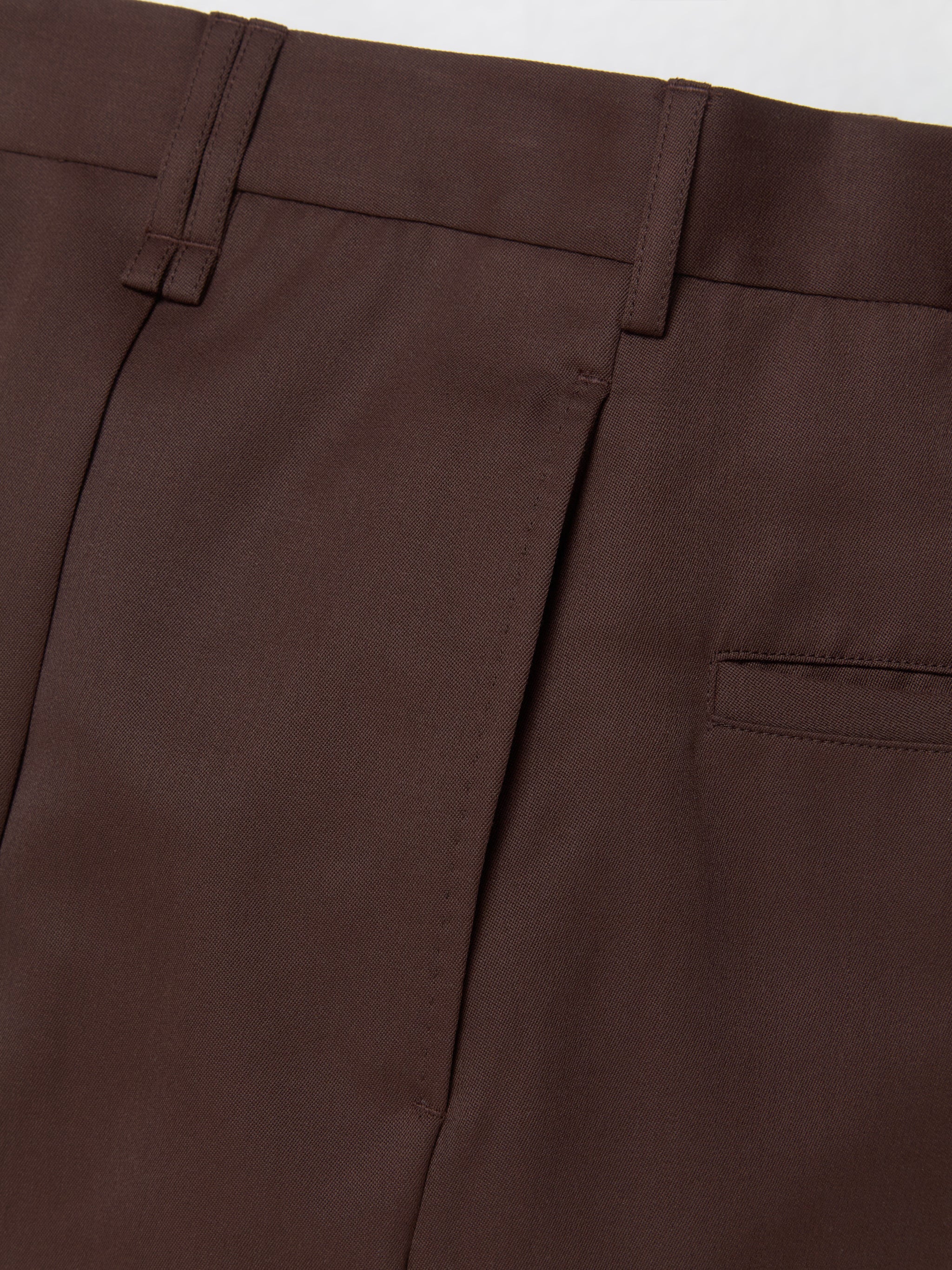 Wide Leg Trousers in Chocolate