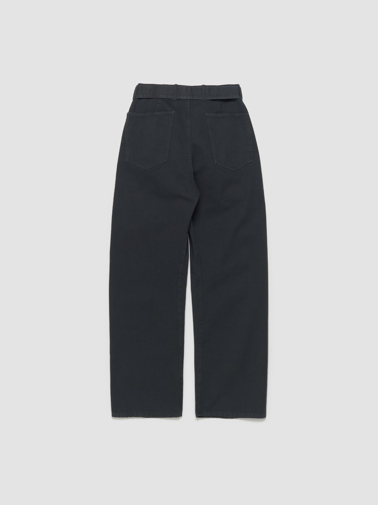 Twisted Belted Pants in Carbon Blue