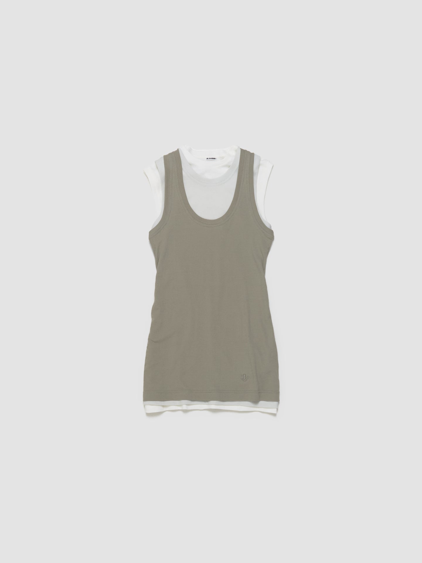 Set of Three Tank Tops in Olive