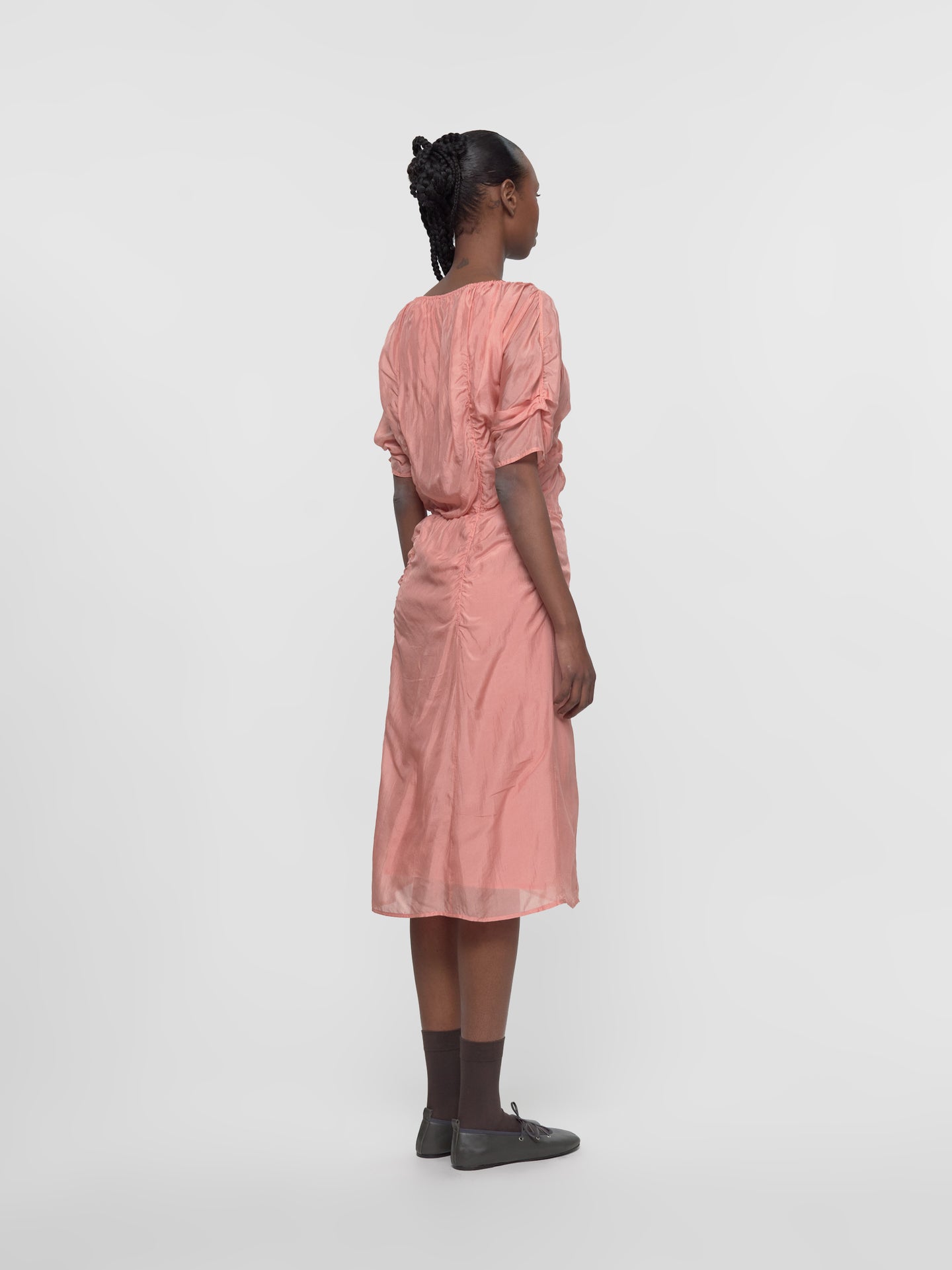 Midi Dress in Light Coral