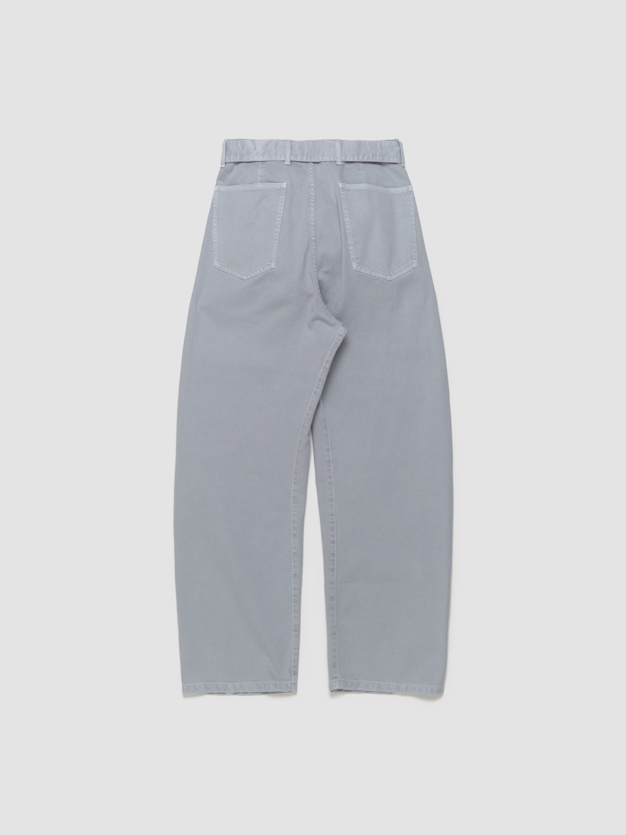 Twisted Belted Pants in Snowy Blue Grey