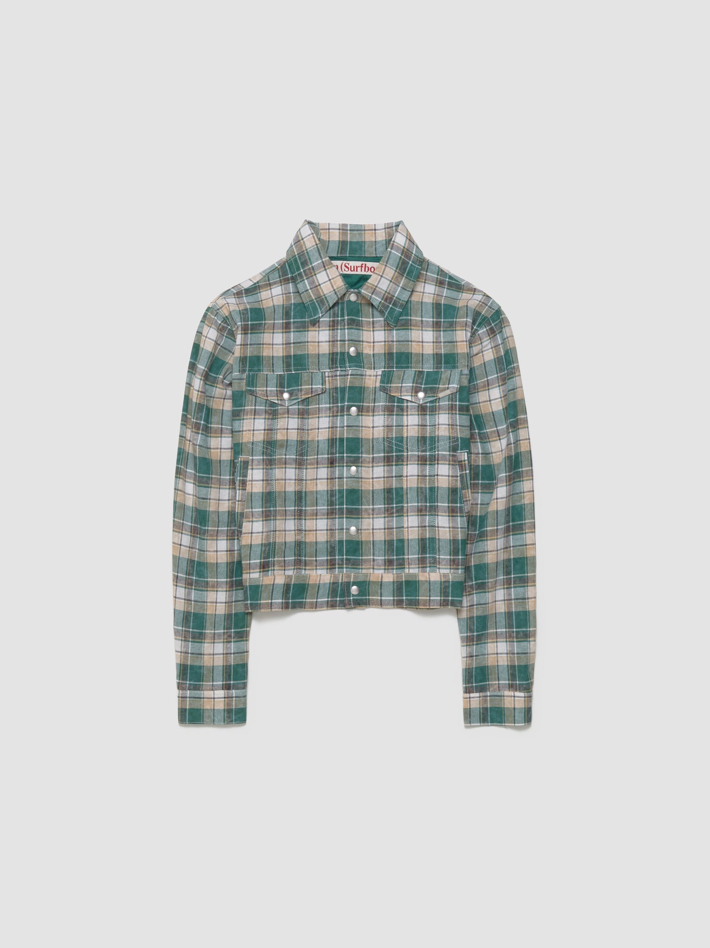 Terrence Shirt Jacket in Green Check