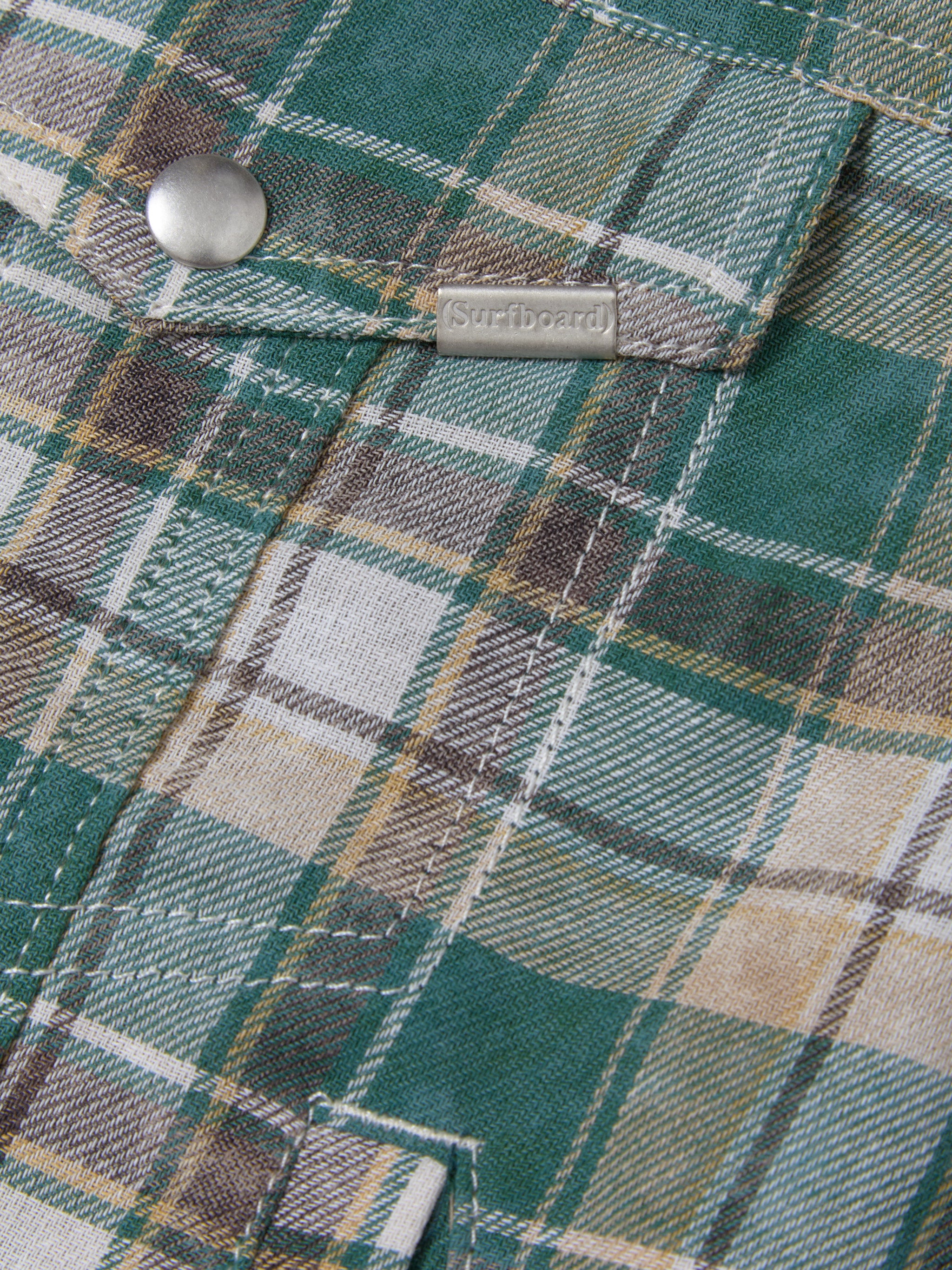 Terrence Shirt Jacket in Green Check