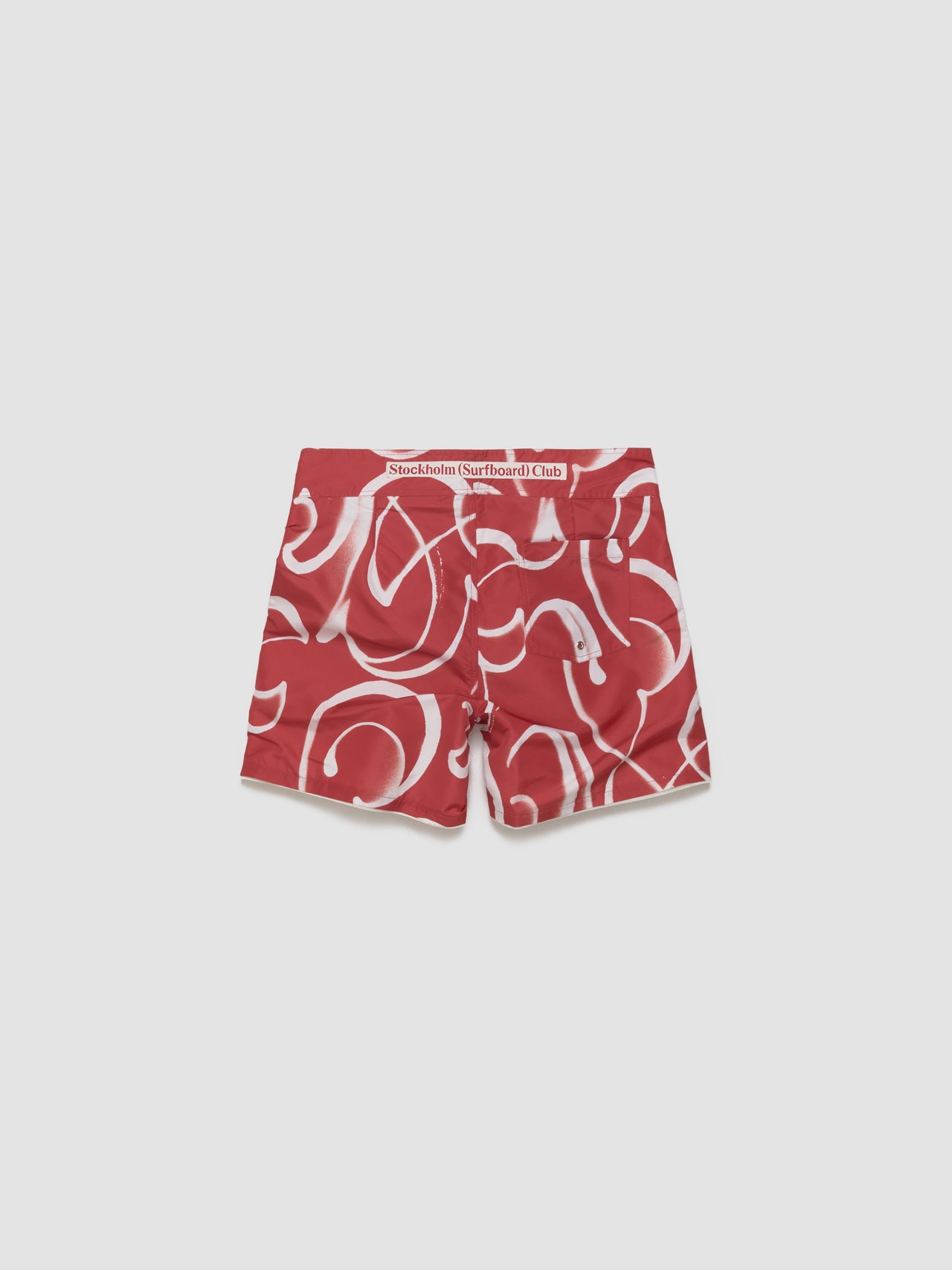 Bernie Printed Boardshorts in Red Monogram