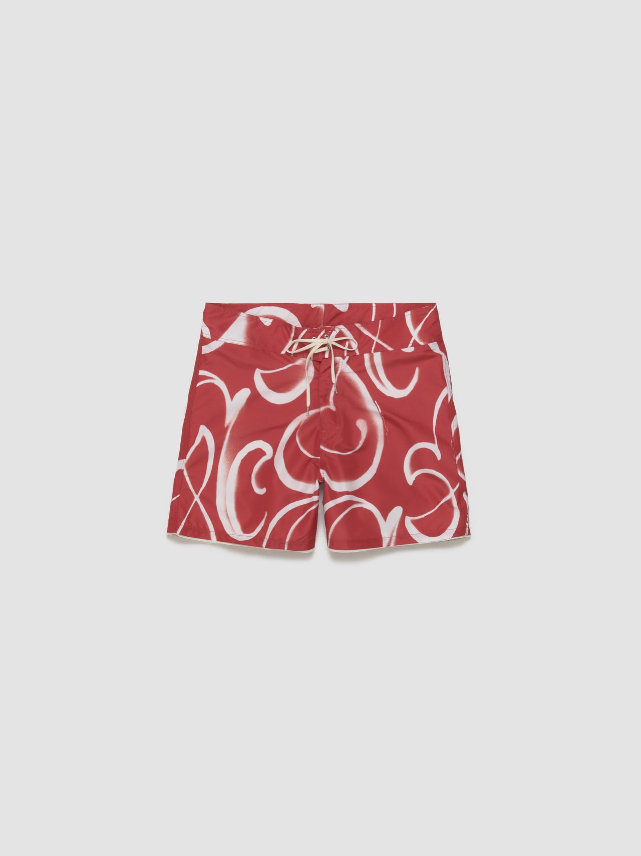 Bernie Printed Boardshorts in Red Monogram