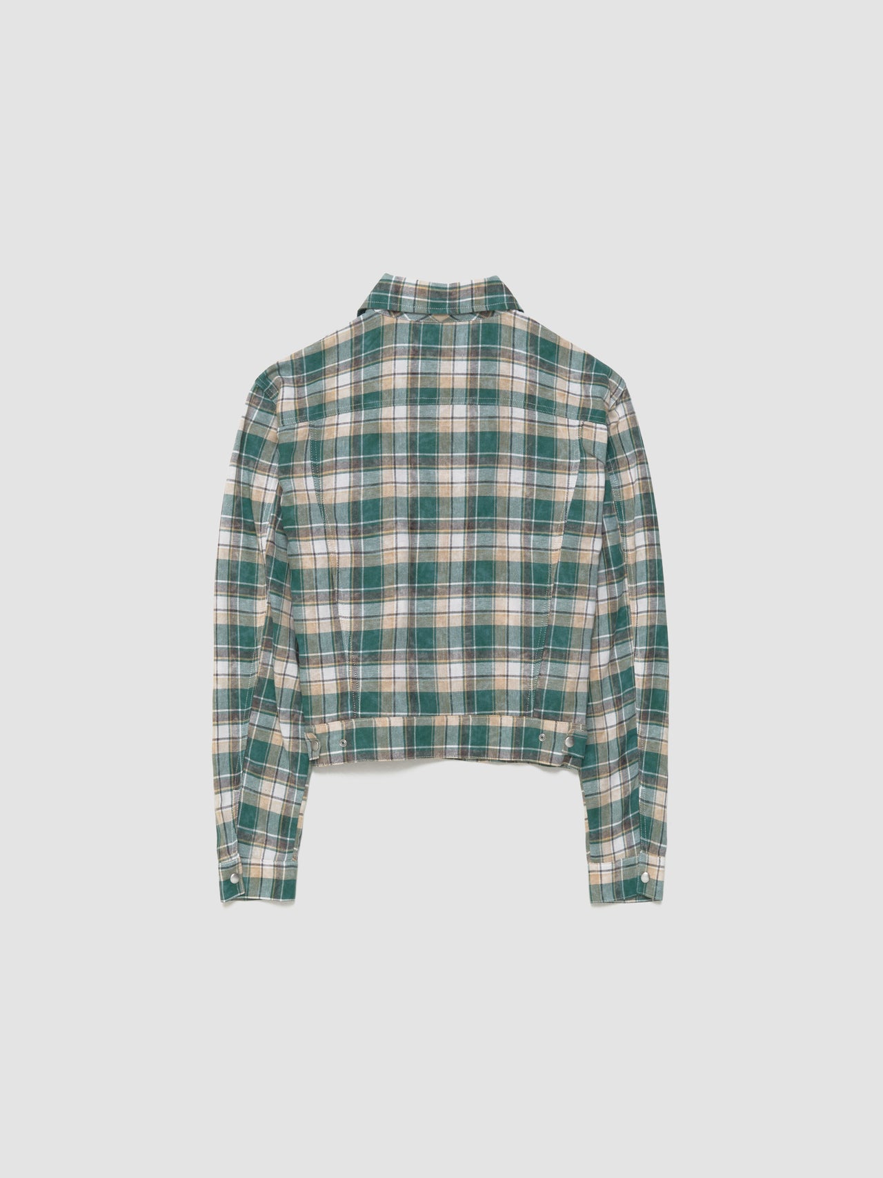 Terrence Shirt Jacket in Green Check