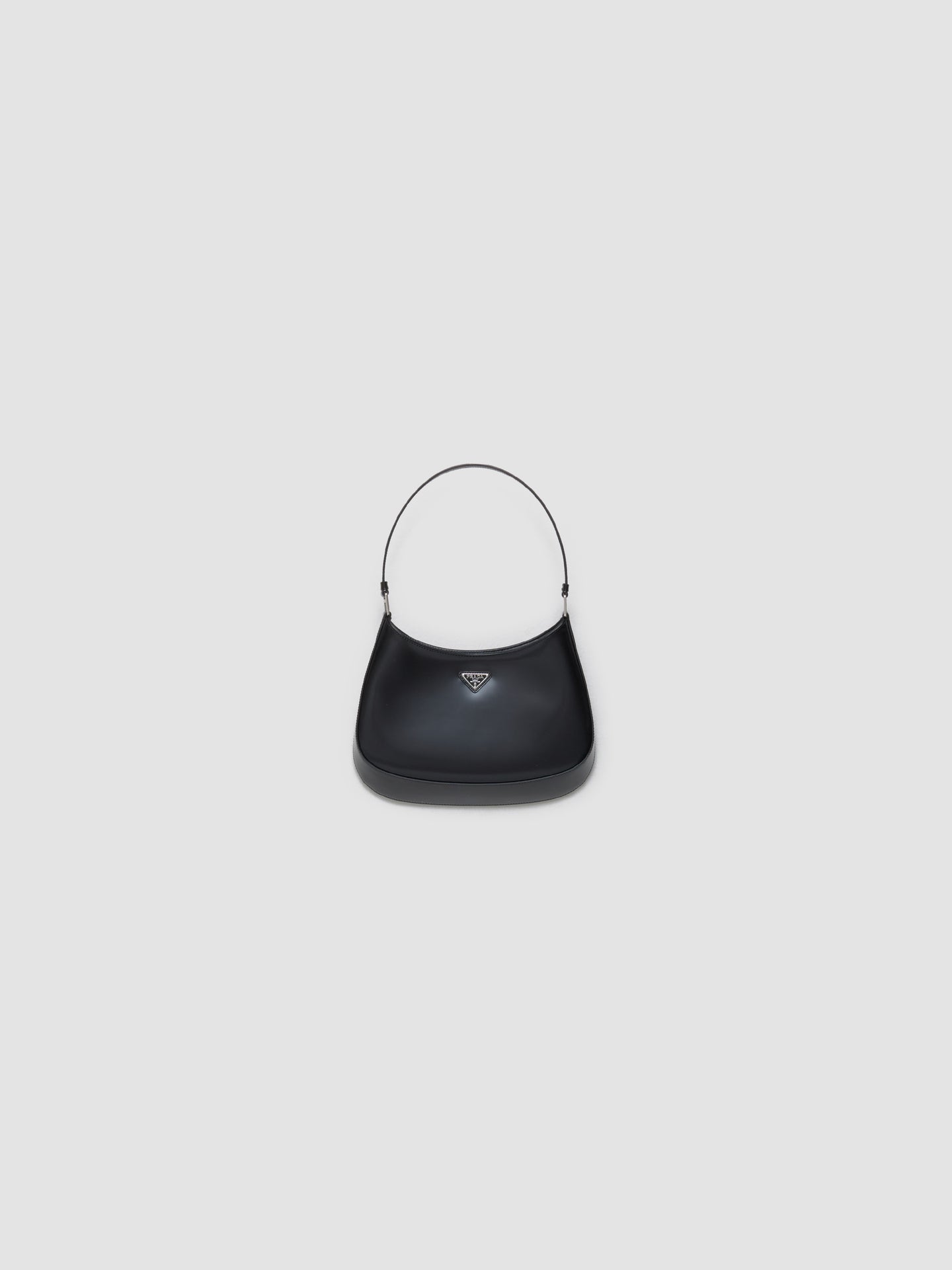Cleo Brushed Leather Shoulder Bag in Black