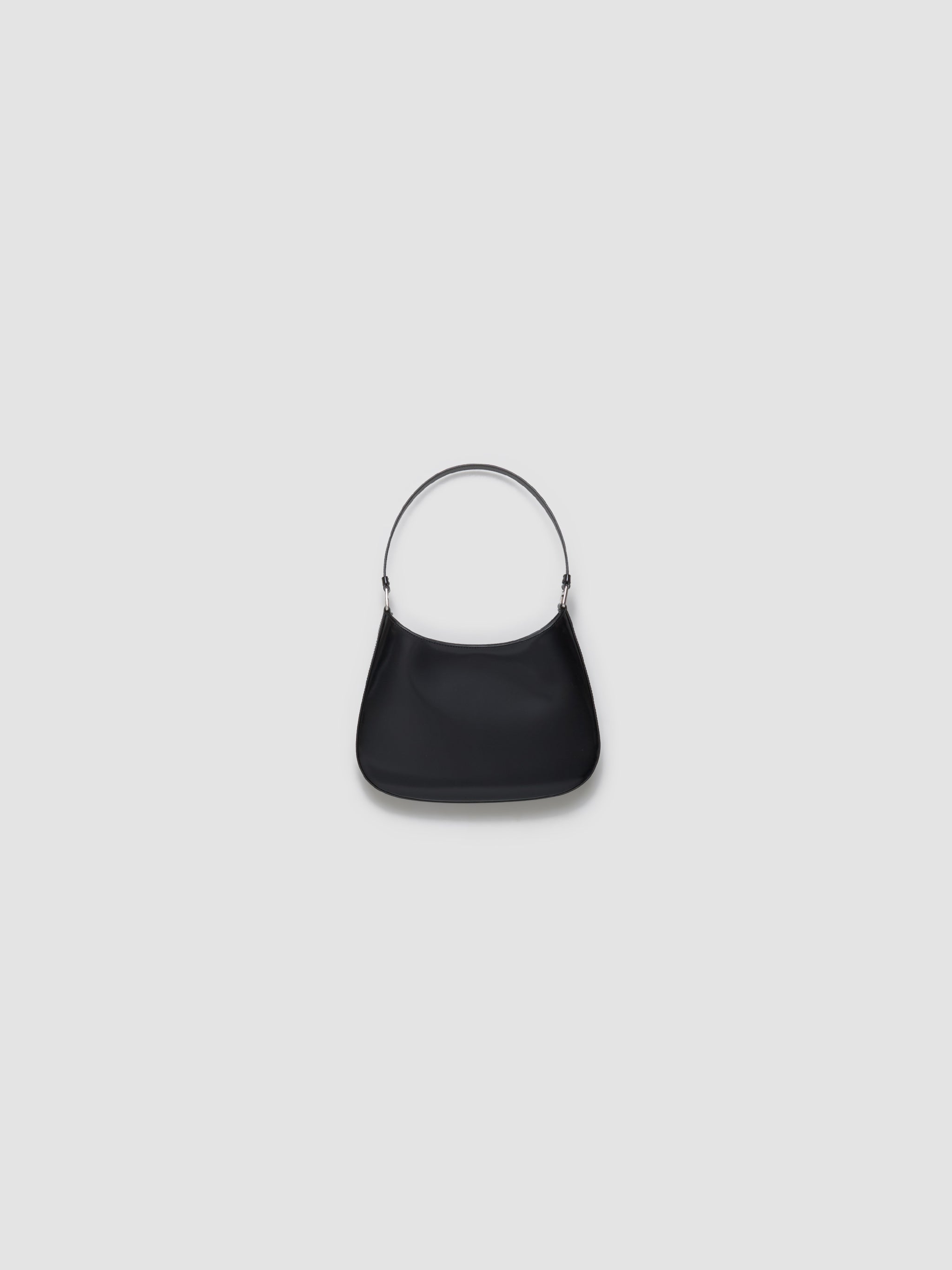 Cleo Brushed Leather Shoulder Bag in Black