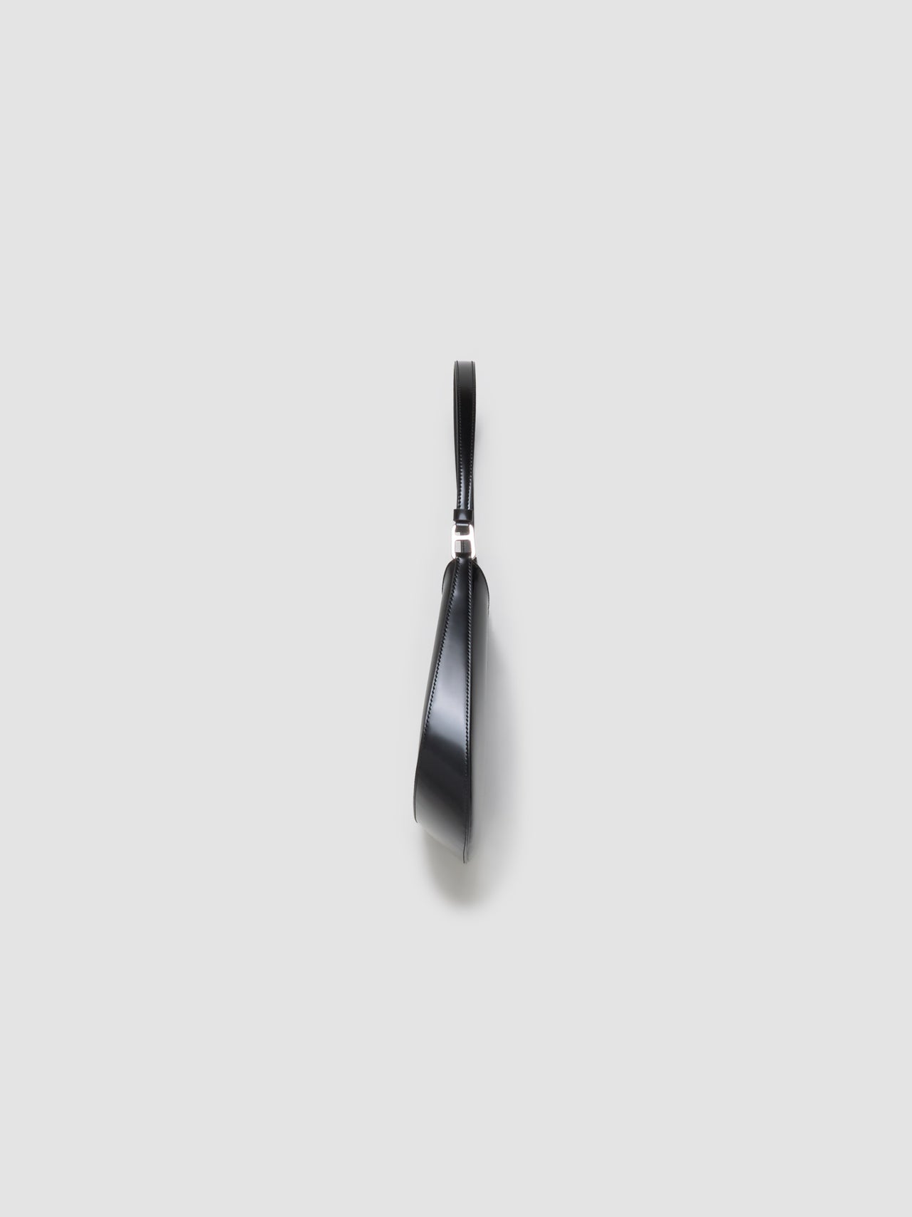 Cleo Brushed Leather Shoulder Bag in Black