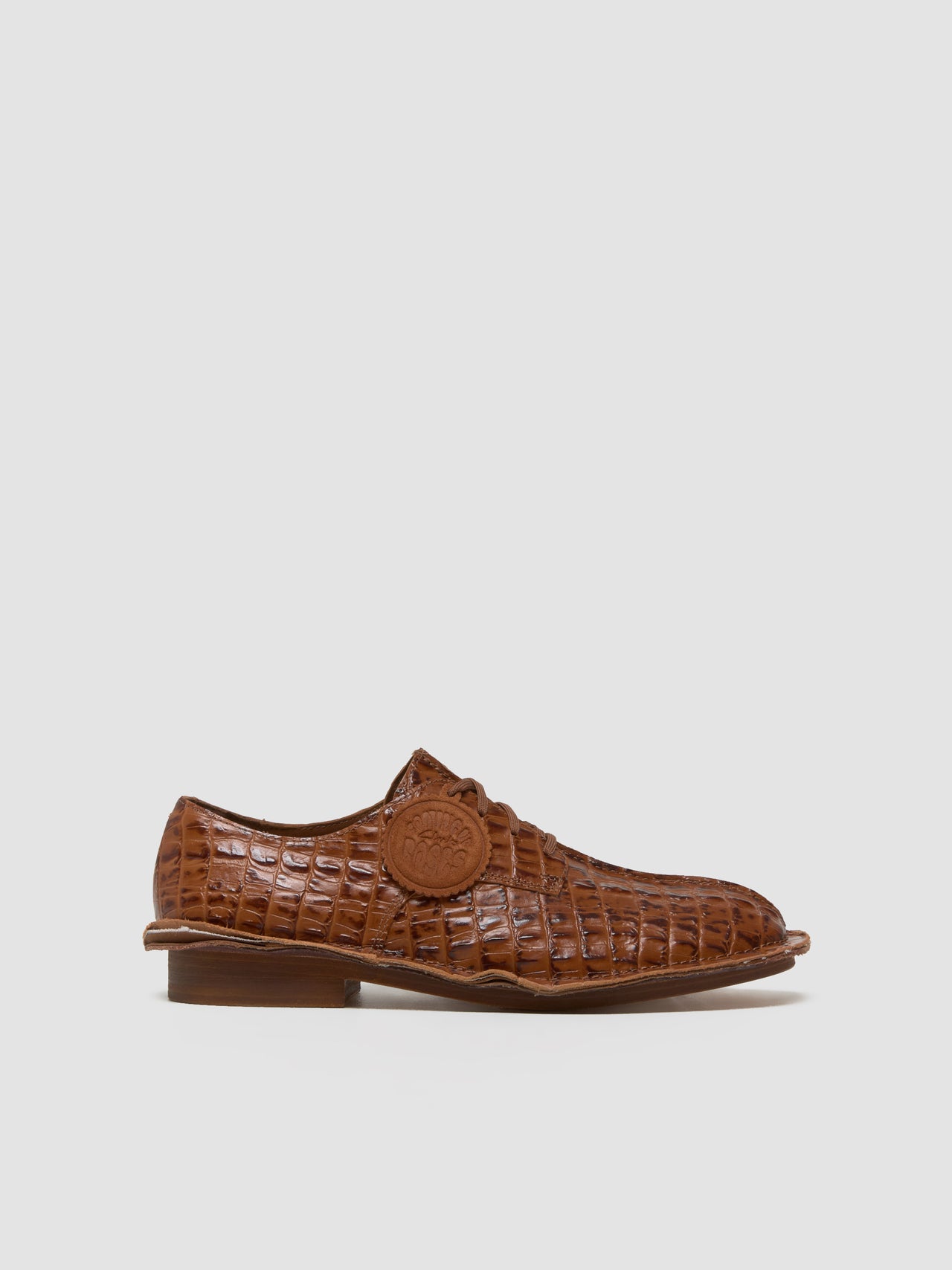 x Martine Rose Derby Shoes in Tan Leather