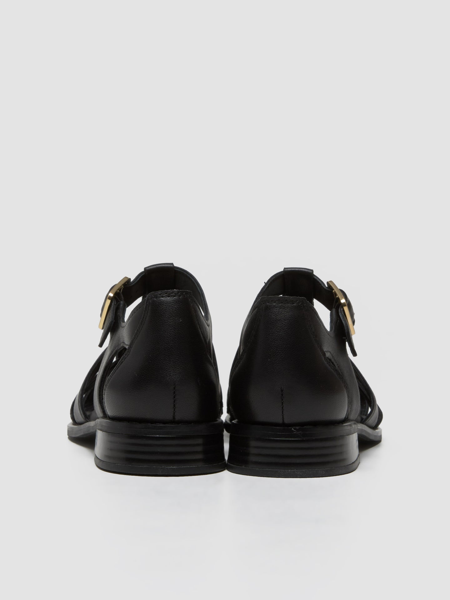 Hana Sun Shoes in Black Leather