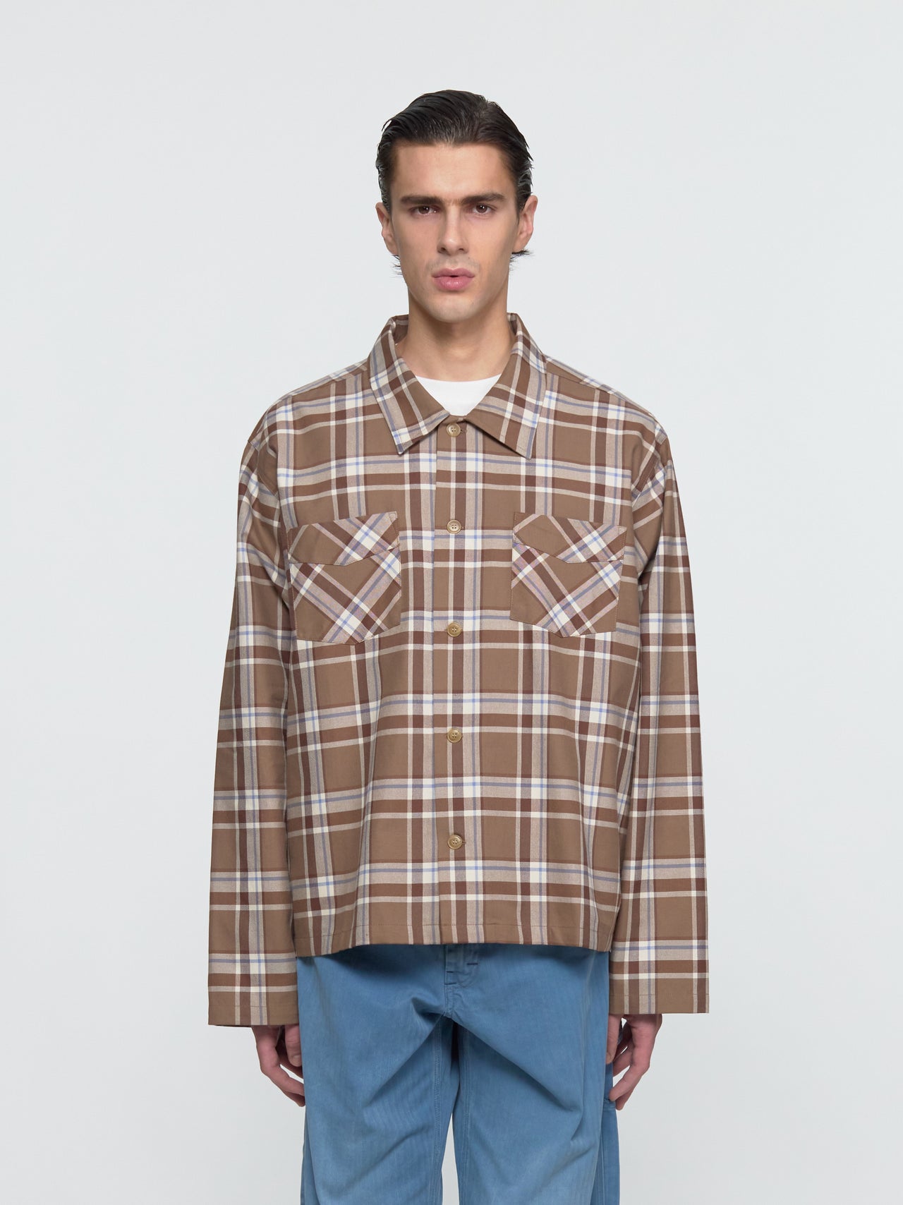 Club Overshirt in Brown Check