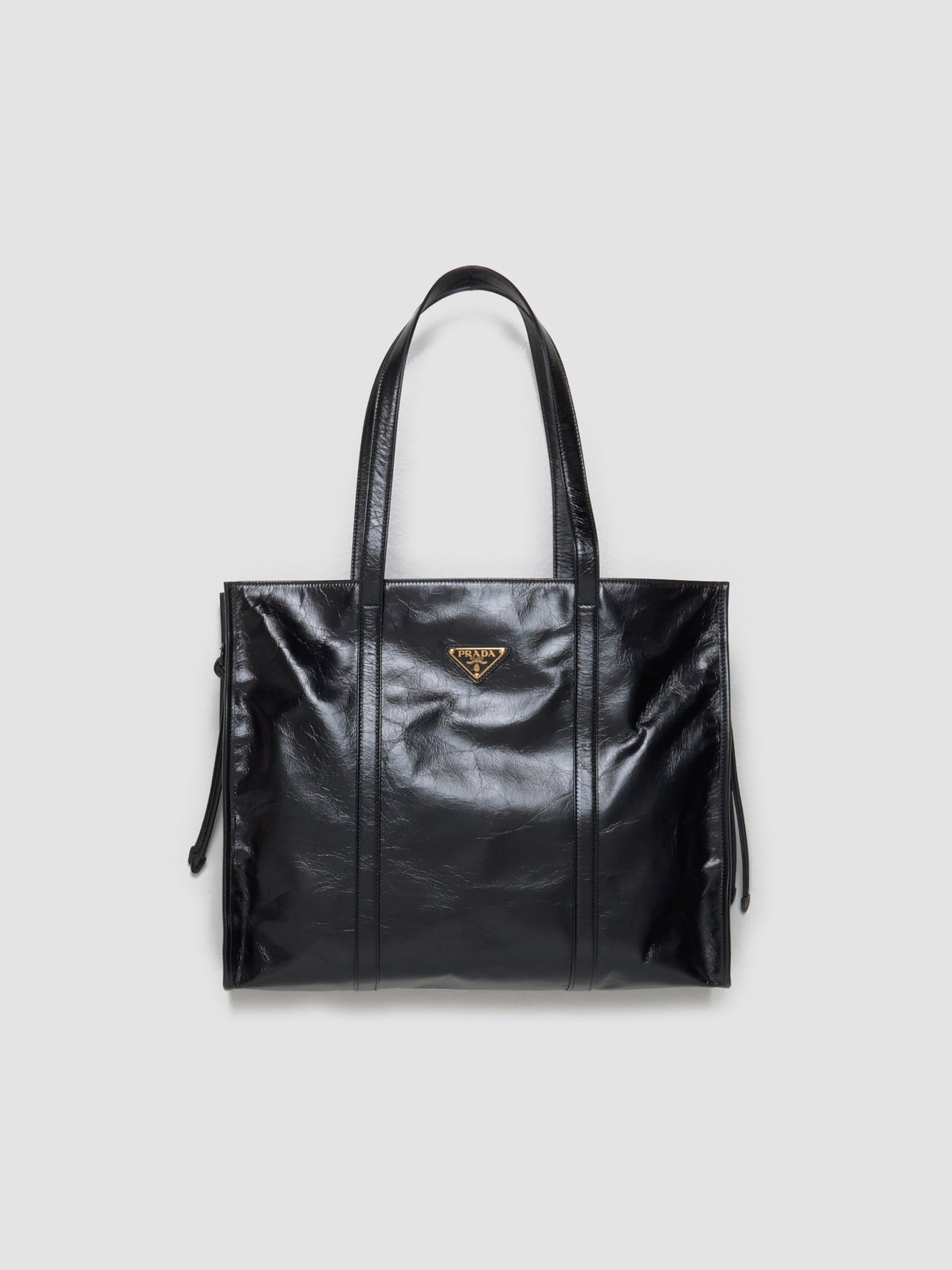 Large Leather Tote Bag in Black