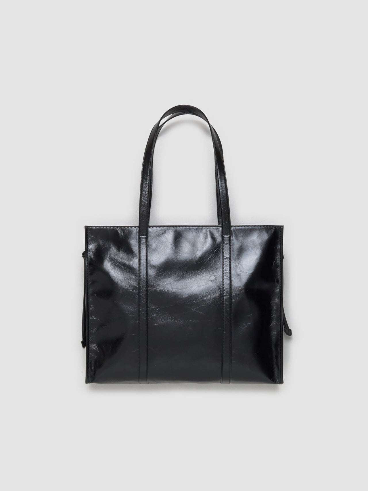 Large Leather Tote Bag in Black