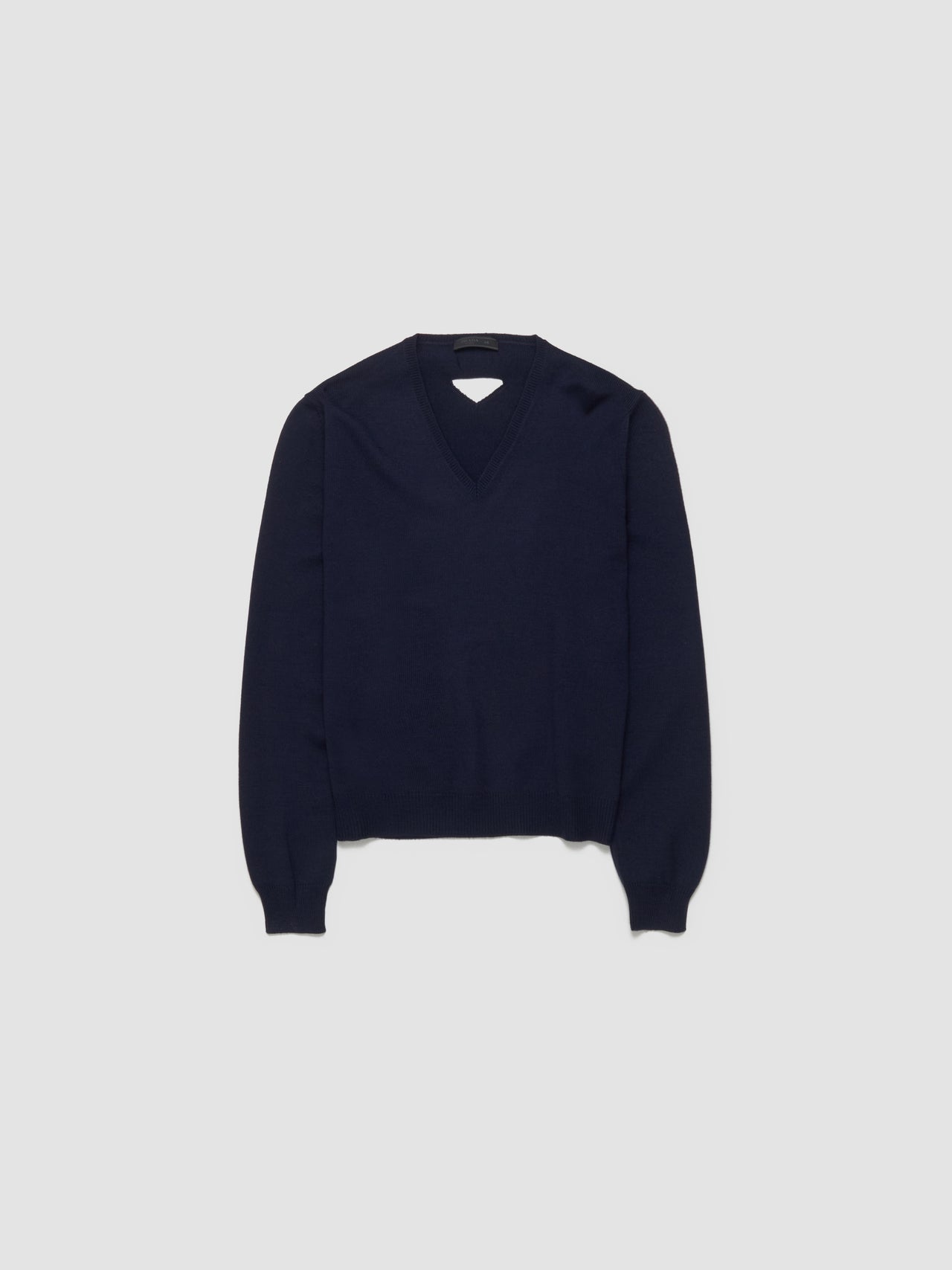 V-Neck Wool Sweater in Blue