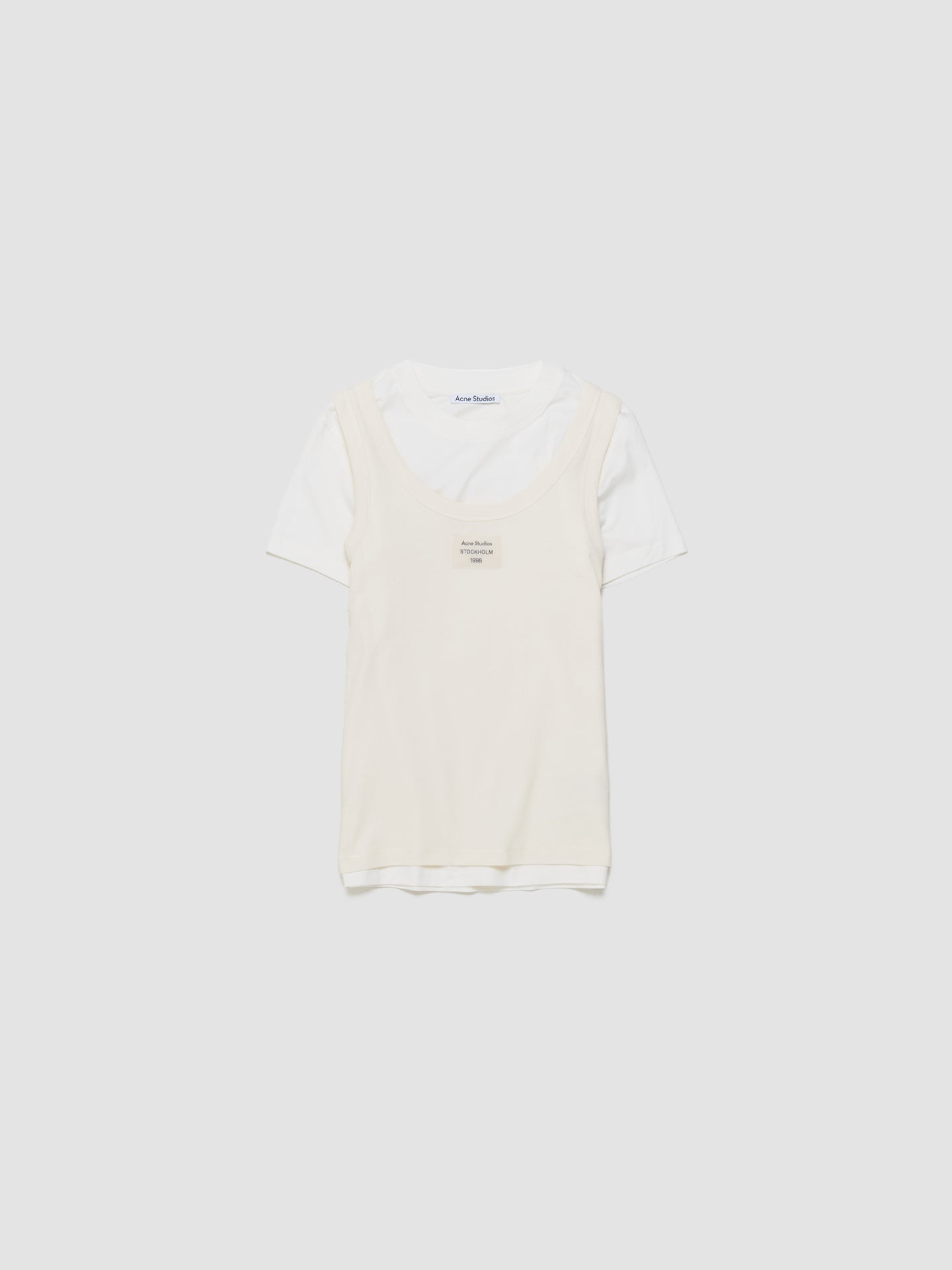 Layered T-Shirt in Off White