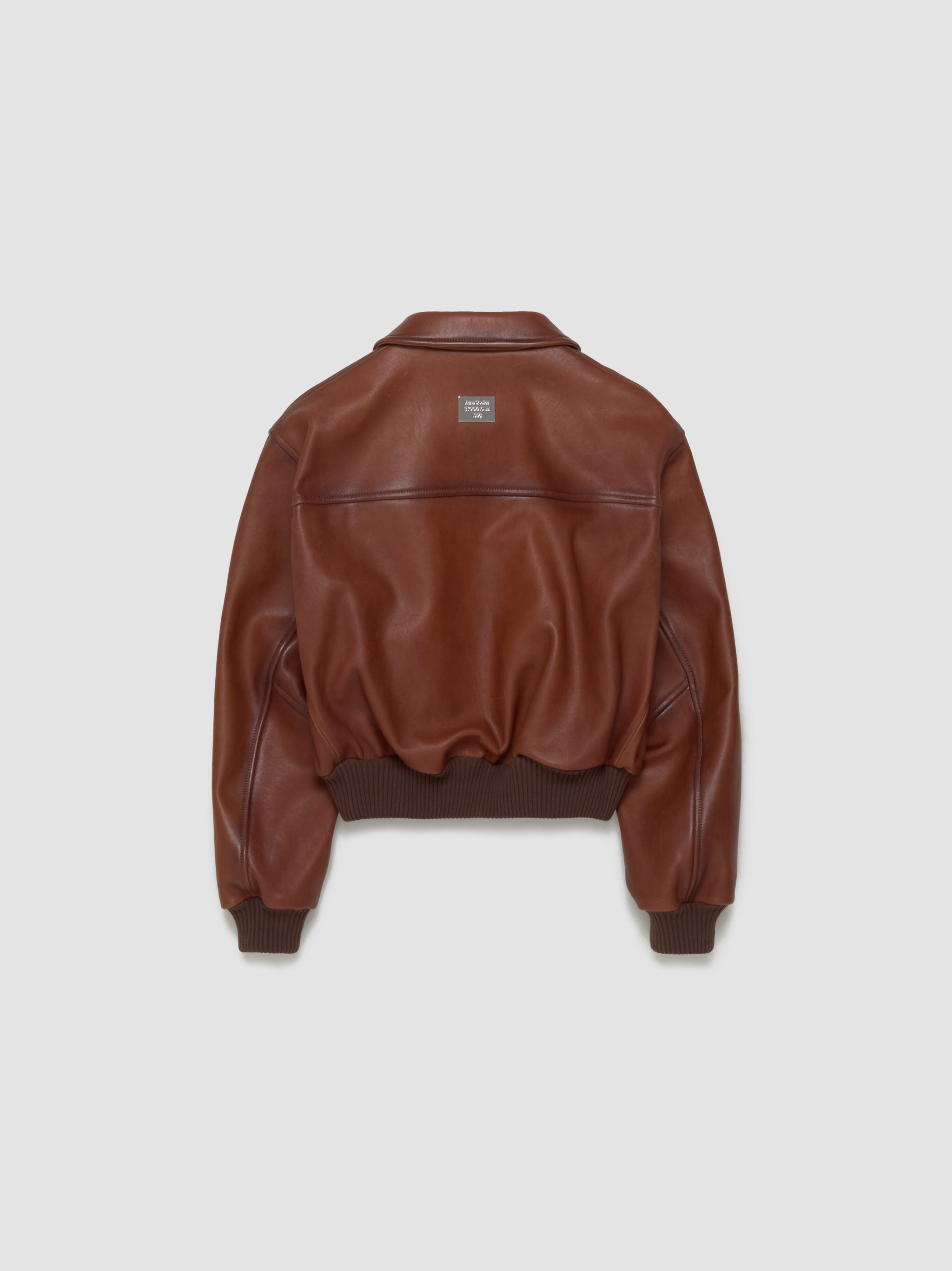 Leather Jacket in Tobacco Brown